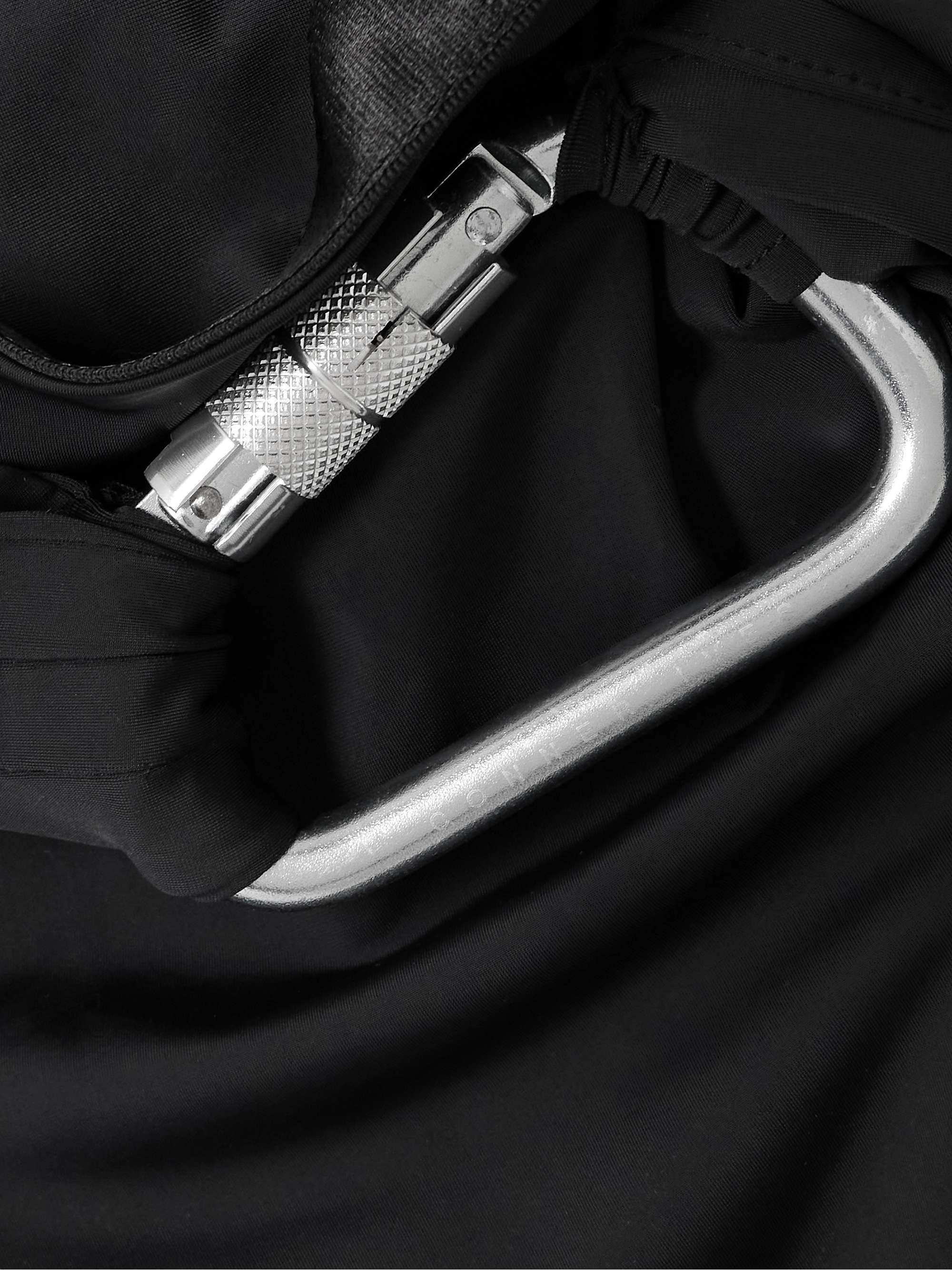 Embellished draped stretch-jersey flared track pants view