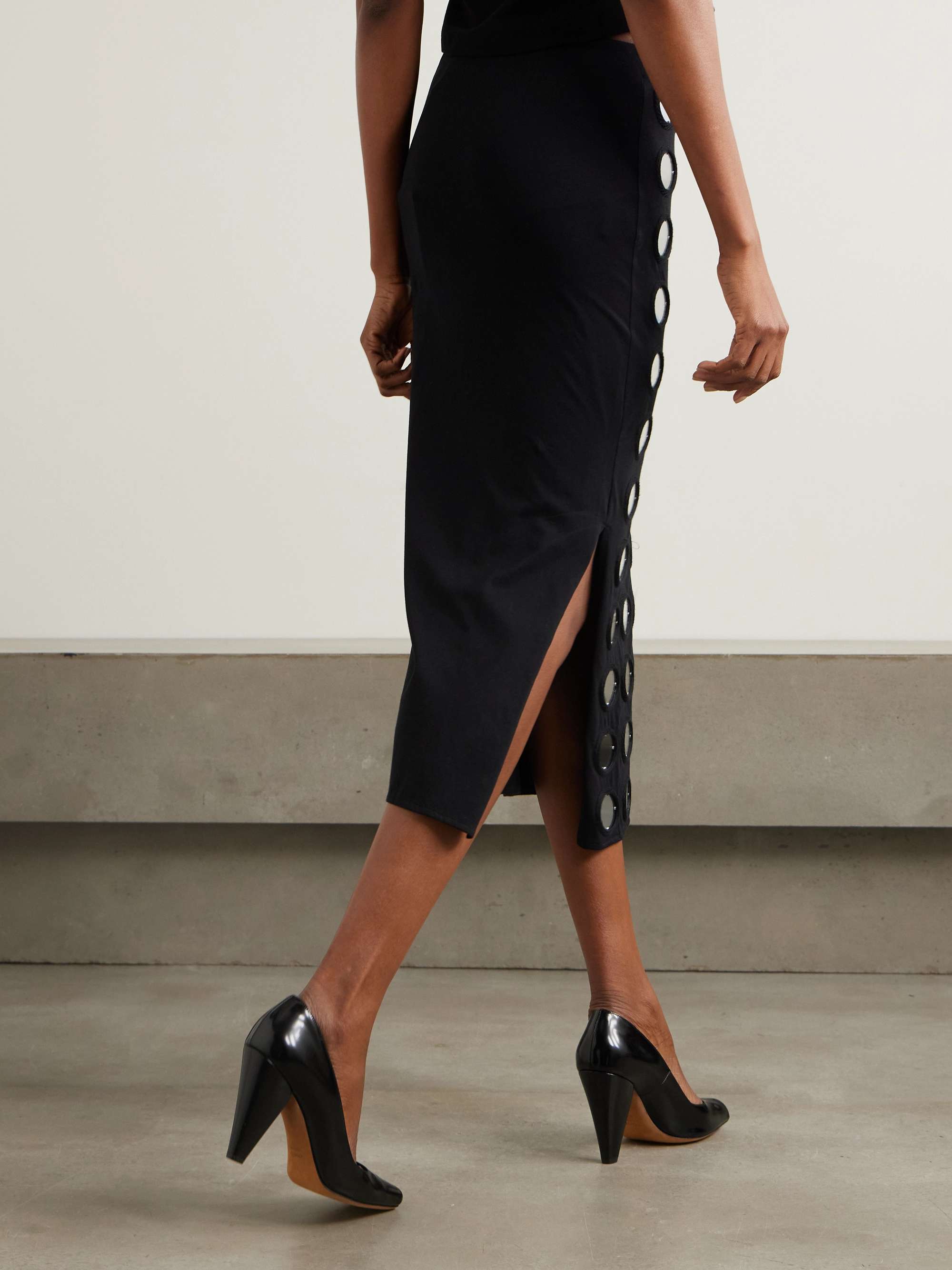 Embellished cotton maxi skirt view
