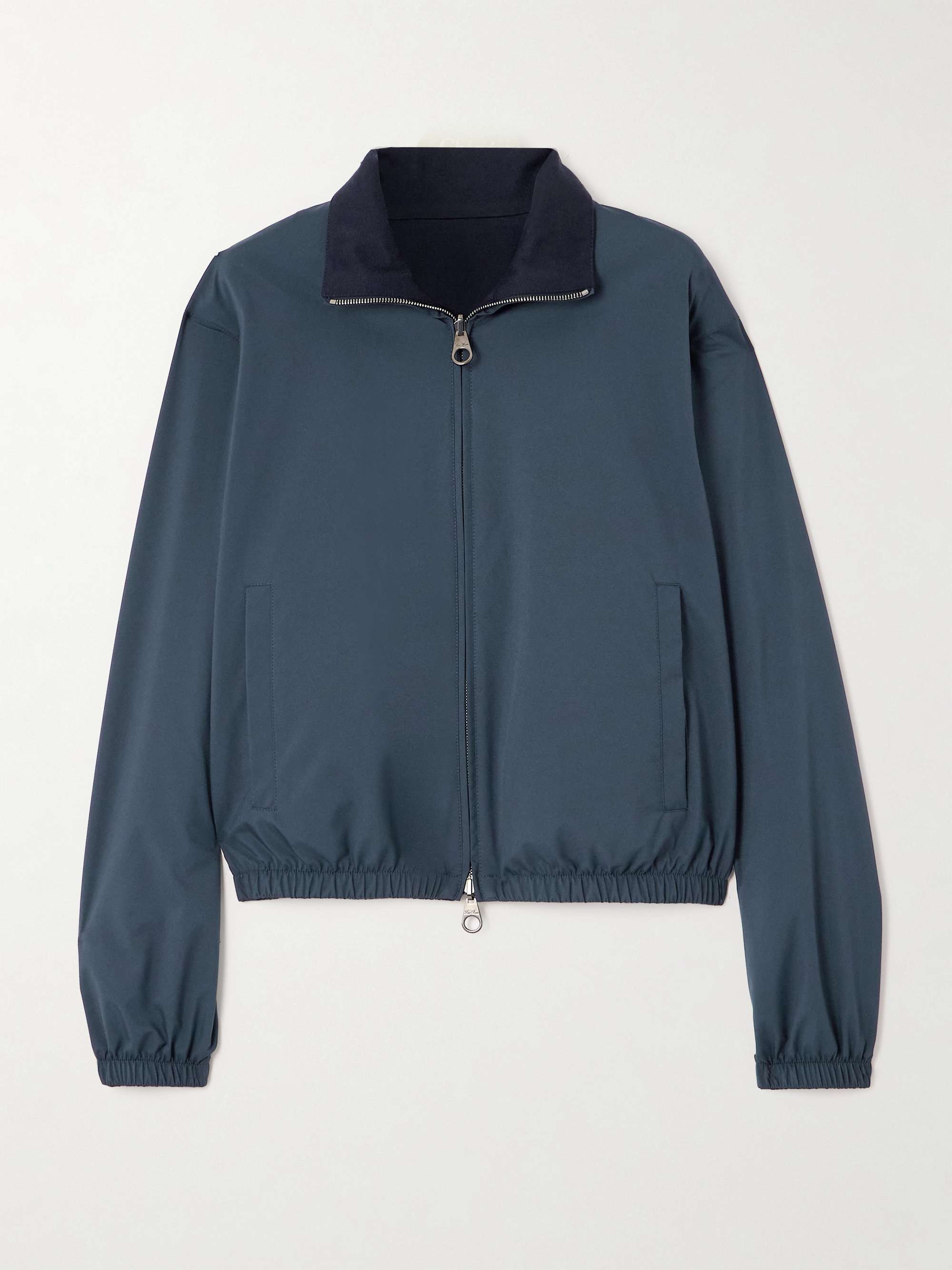Reversible shell and cashmere bomber jacket view