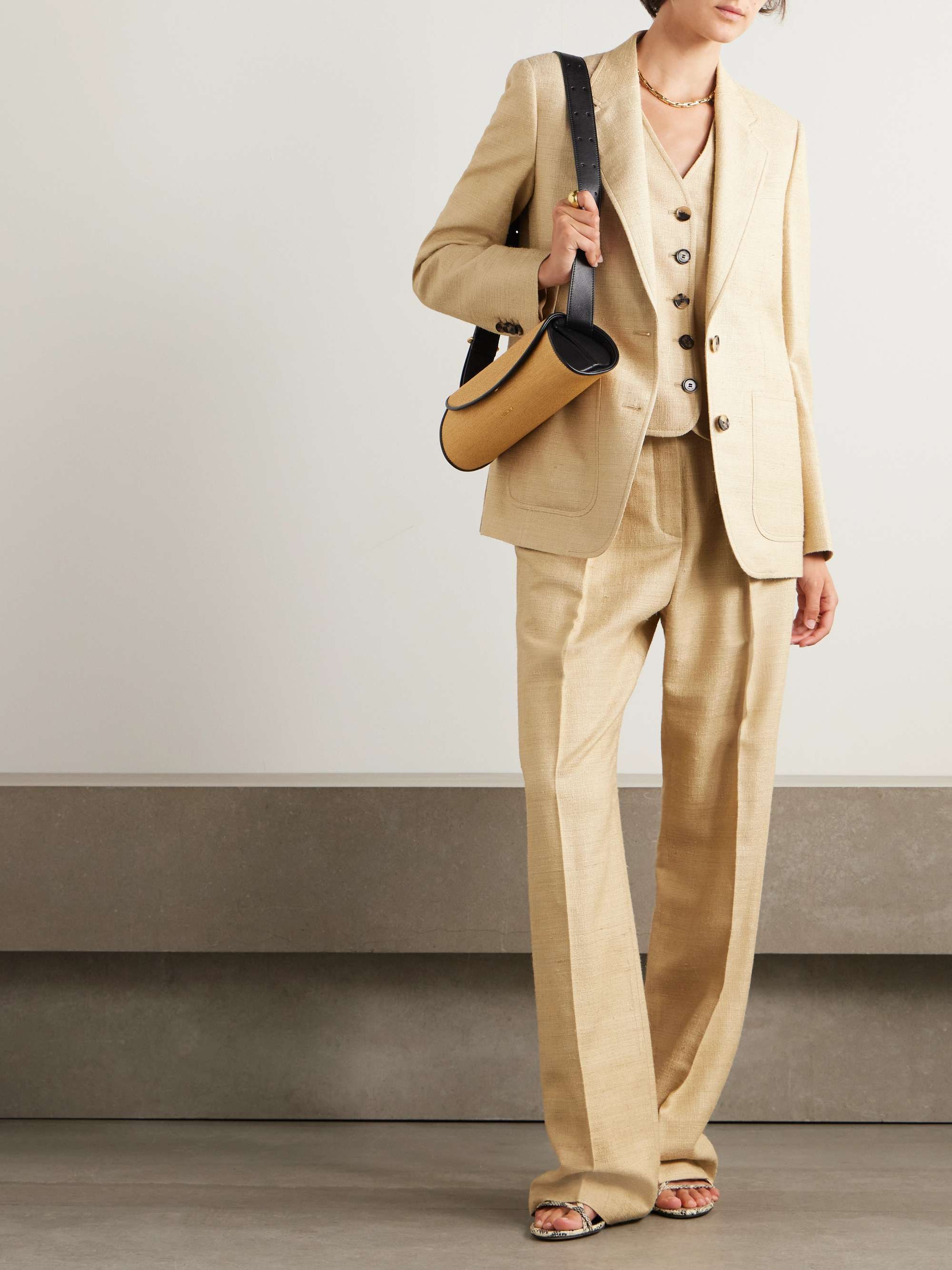 Maria silk-tweed blazer view