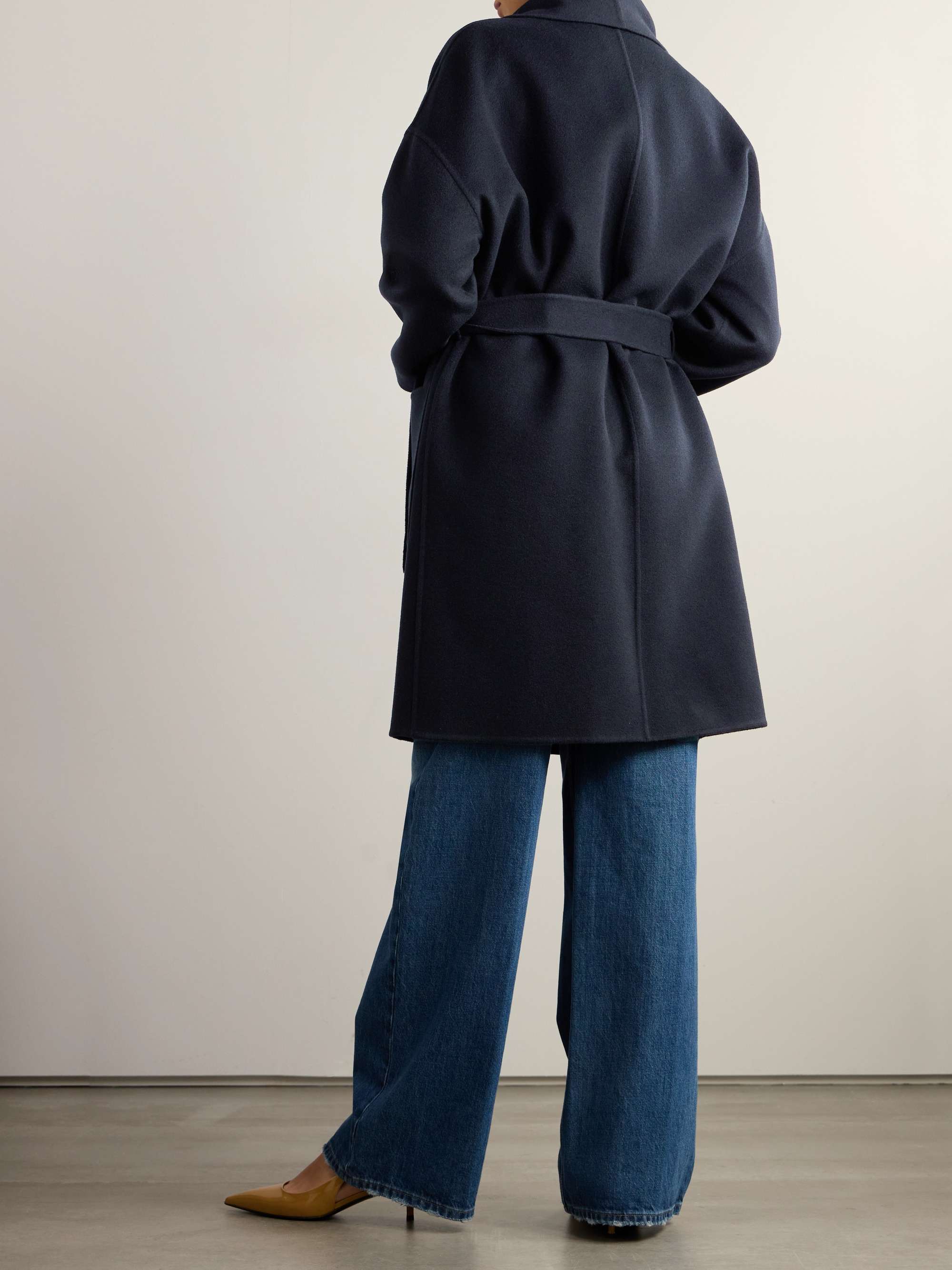 Jed belted cashmere coat view