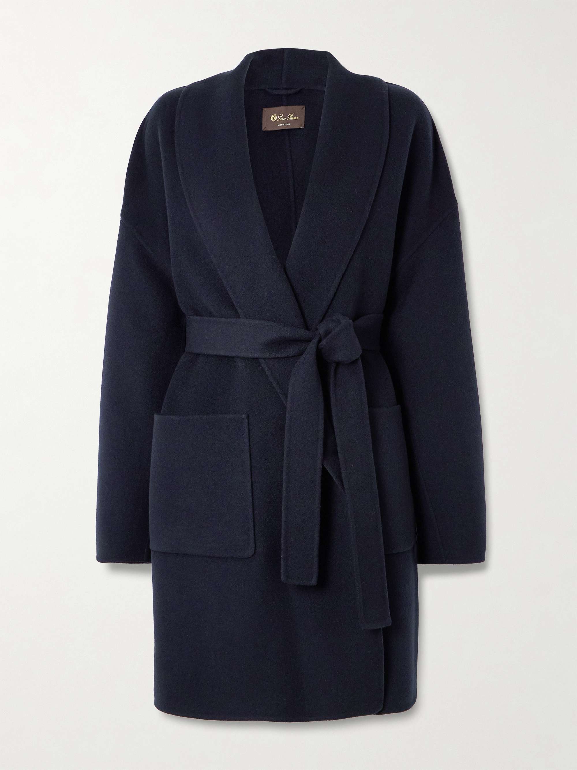 Jed belted cashmere coat view