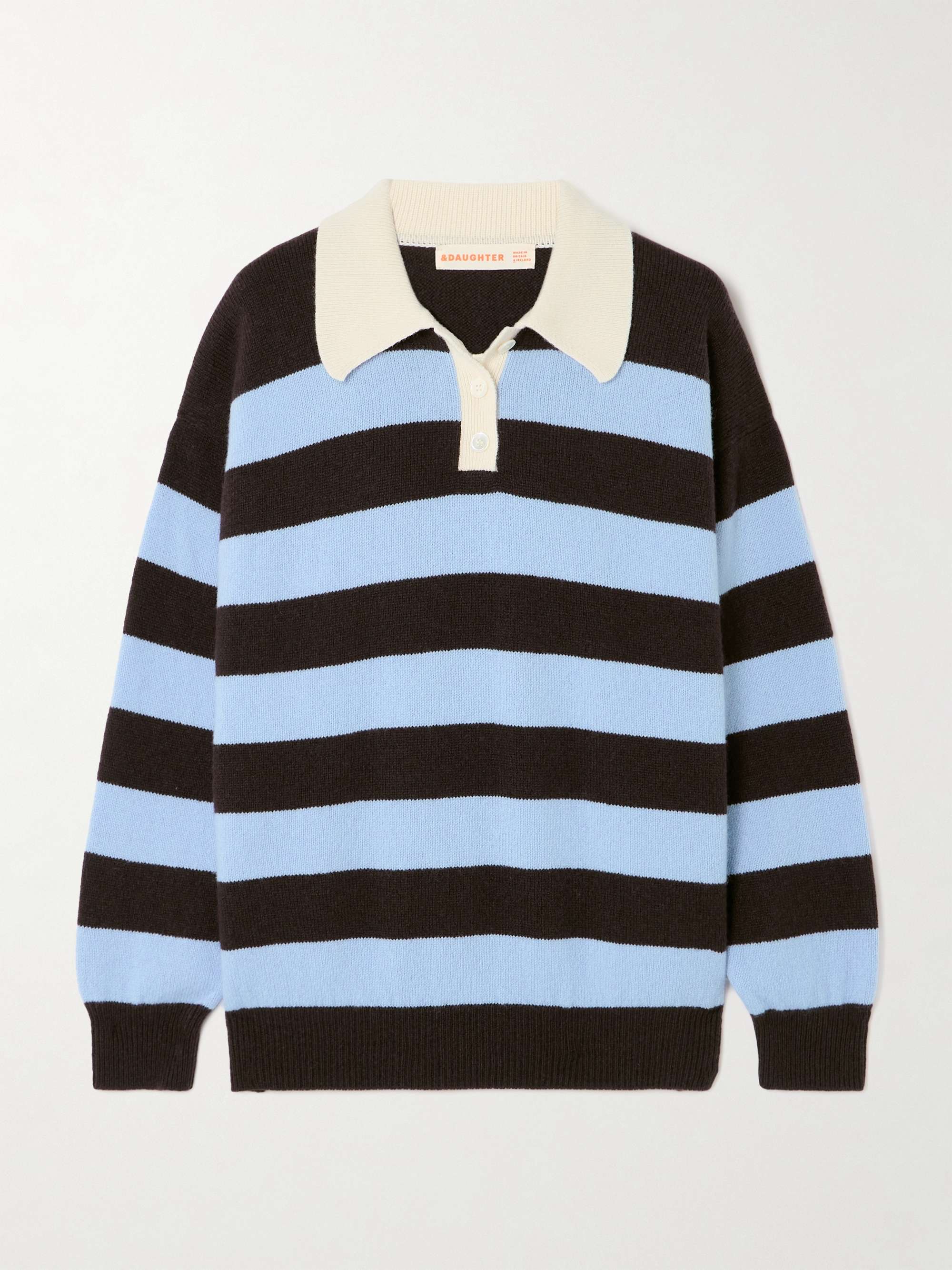 Edith striped wool polo sweater view