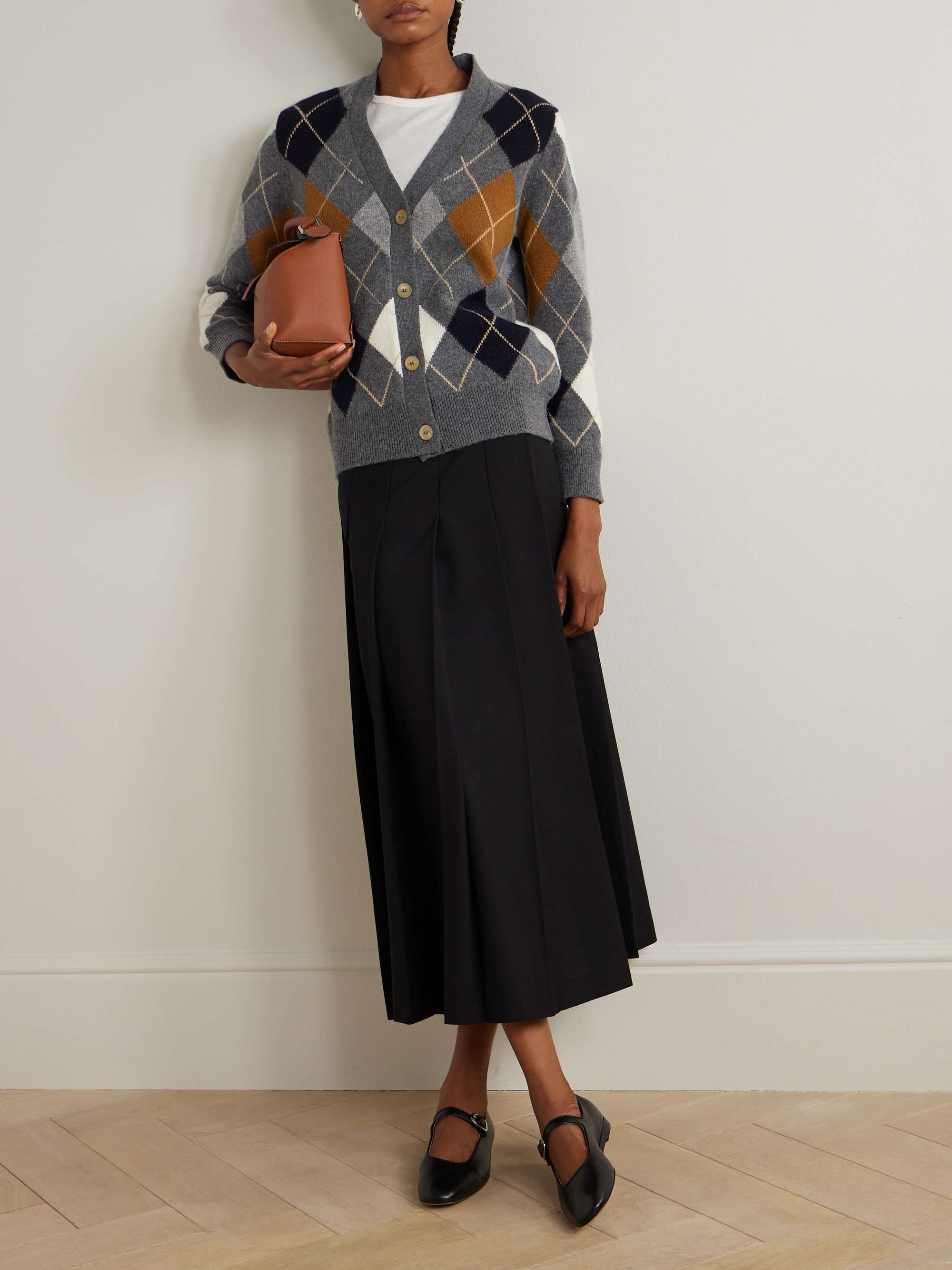 Argyle wool cardigan view