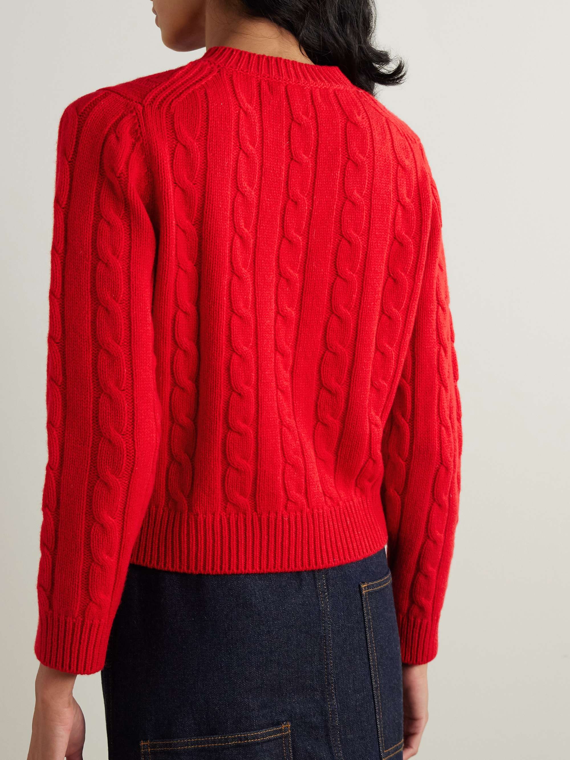 Cable-knit wool sweater view