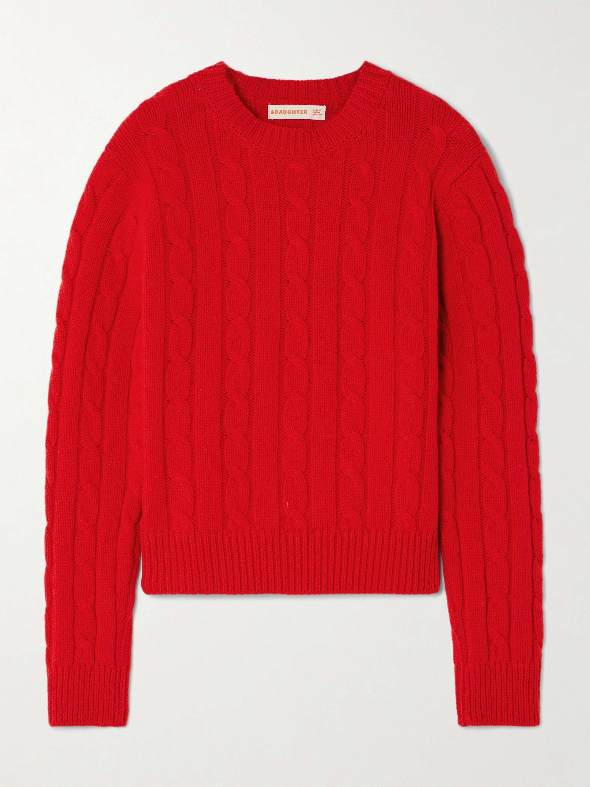 Cable-knit wool sweater view