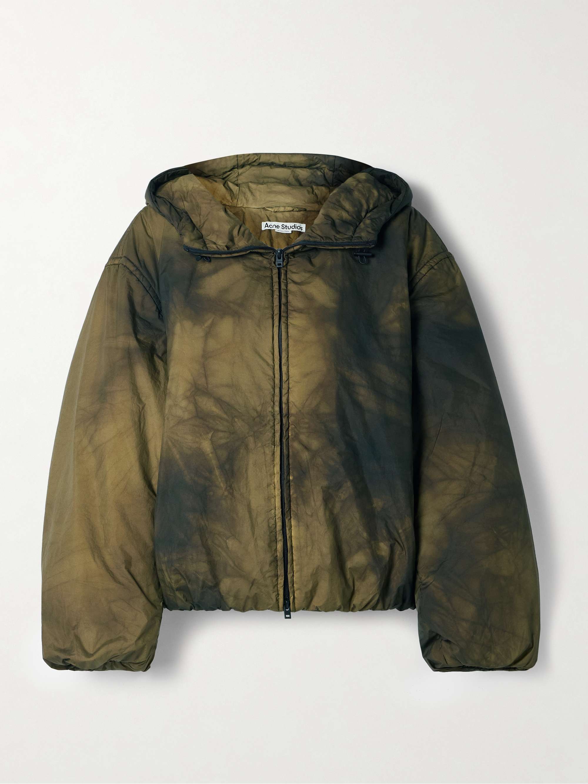 Tie-dyed shell hooded jacket view
