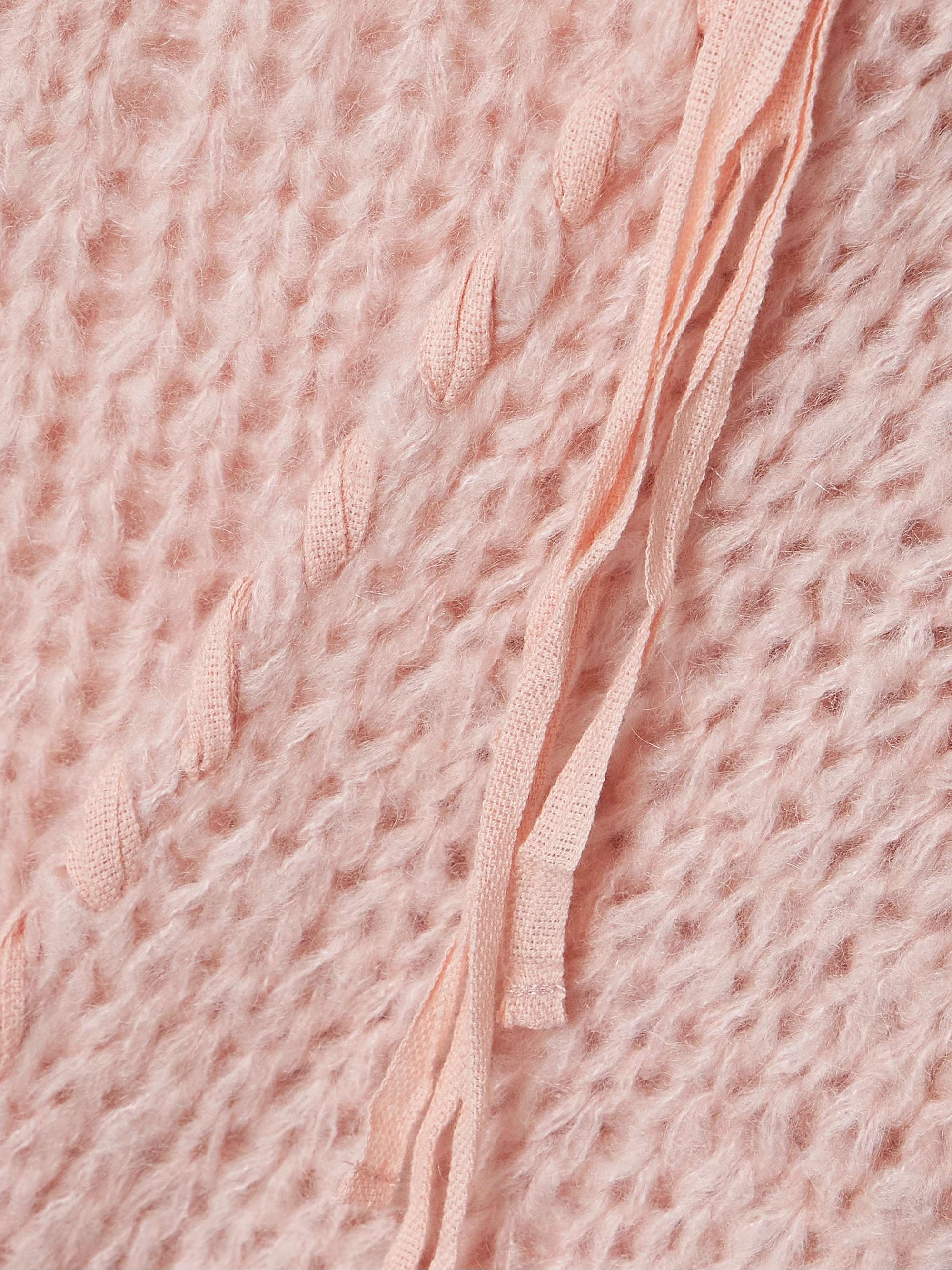 Cropped whipstitched knitted sweater view