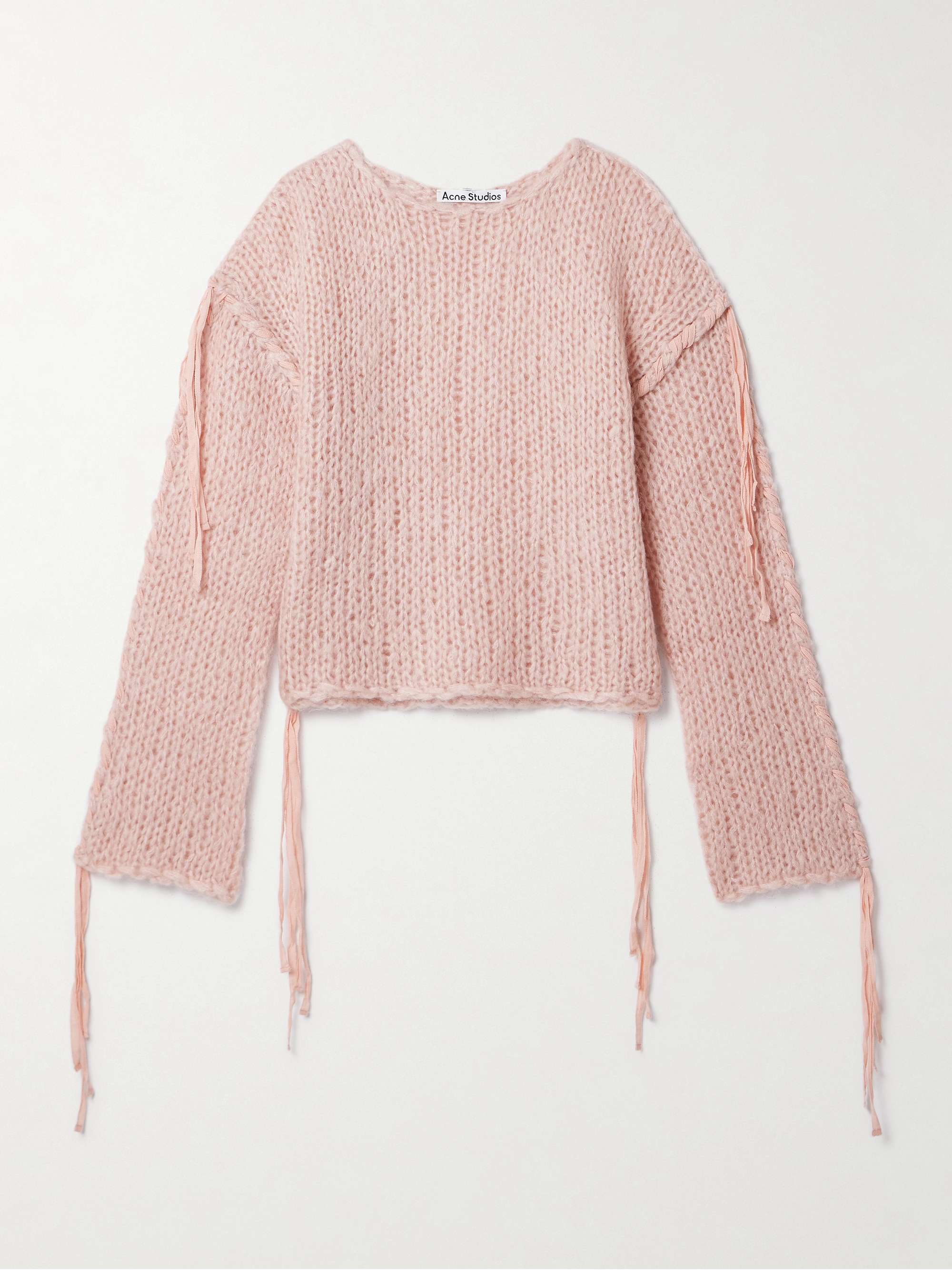 Cropped whipstitched knitted sweater view