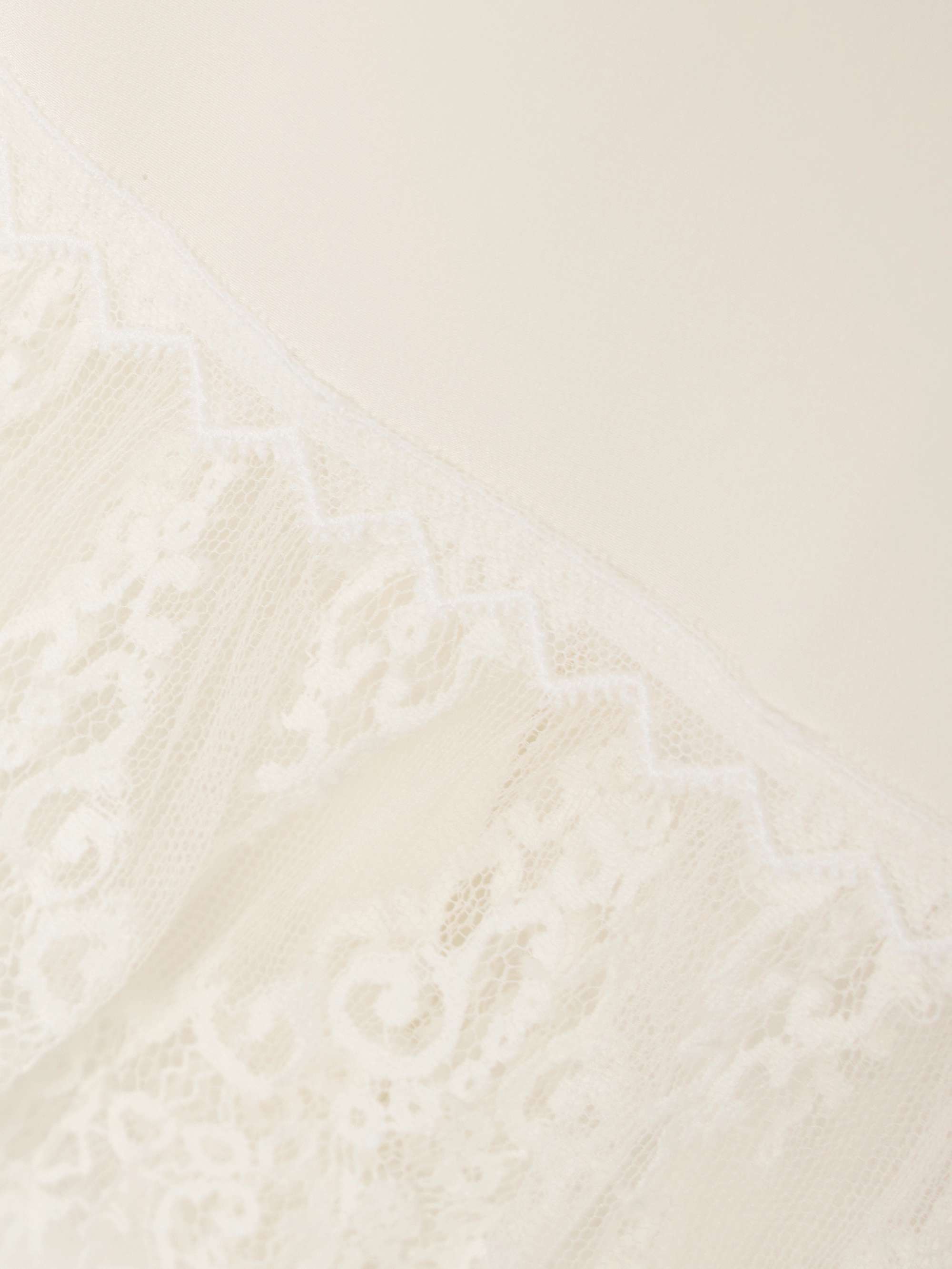 Lace-trimmed silk crepe de chine shirt view