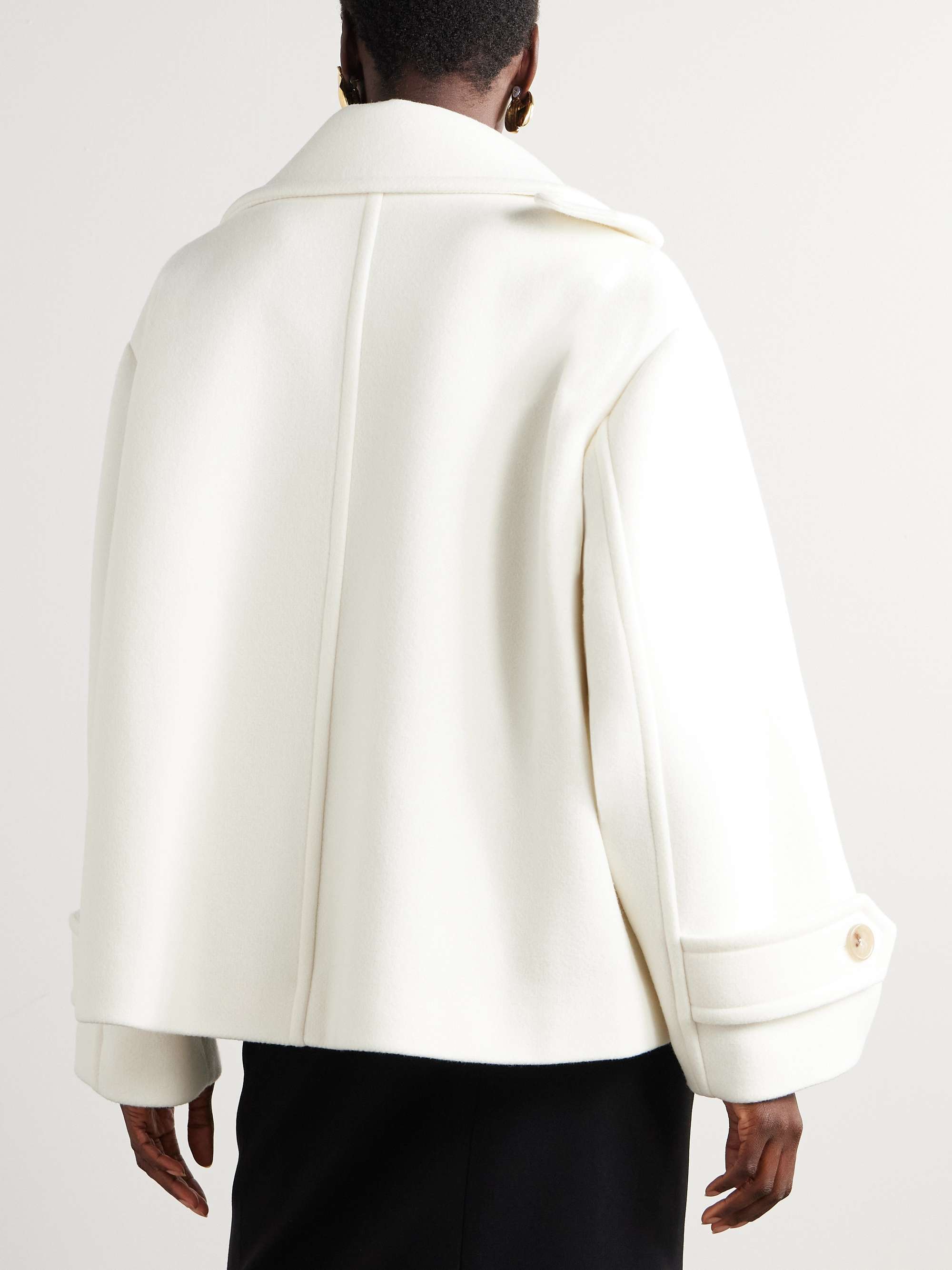 Wool-blend double-breasted coat view