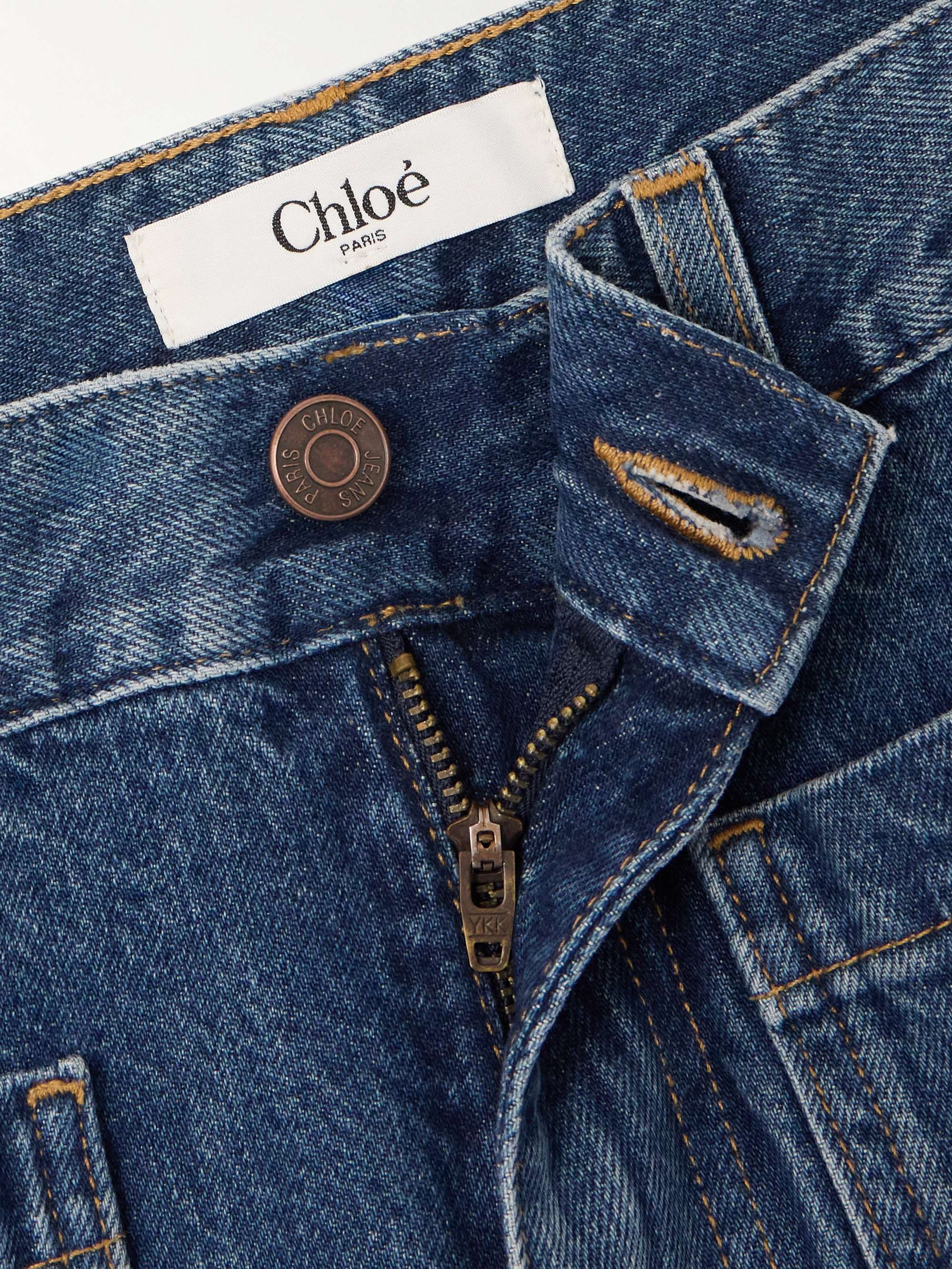 Cropped high-rise bootcut jeans view