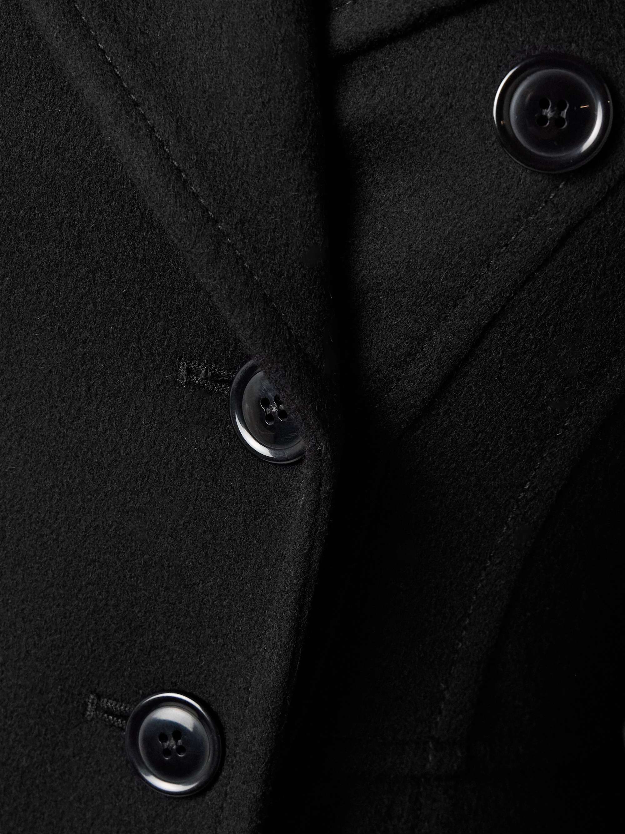 Etienne double-breasted pleated wool and cashmere-blend coat view