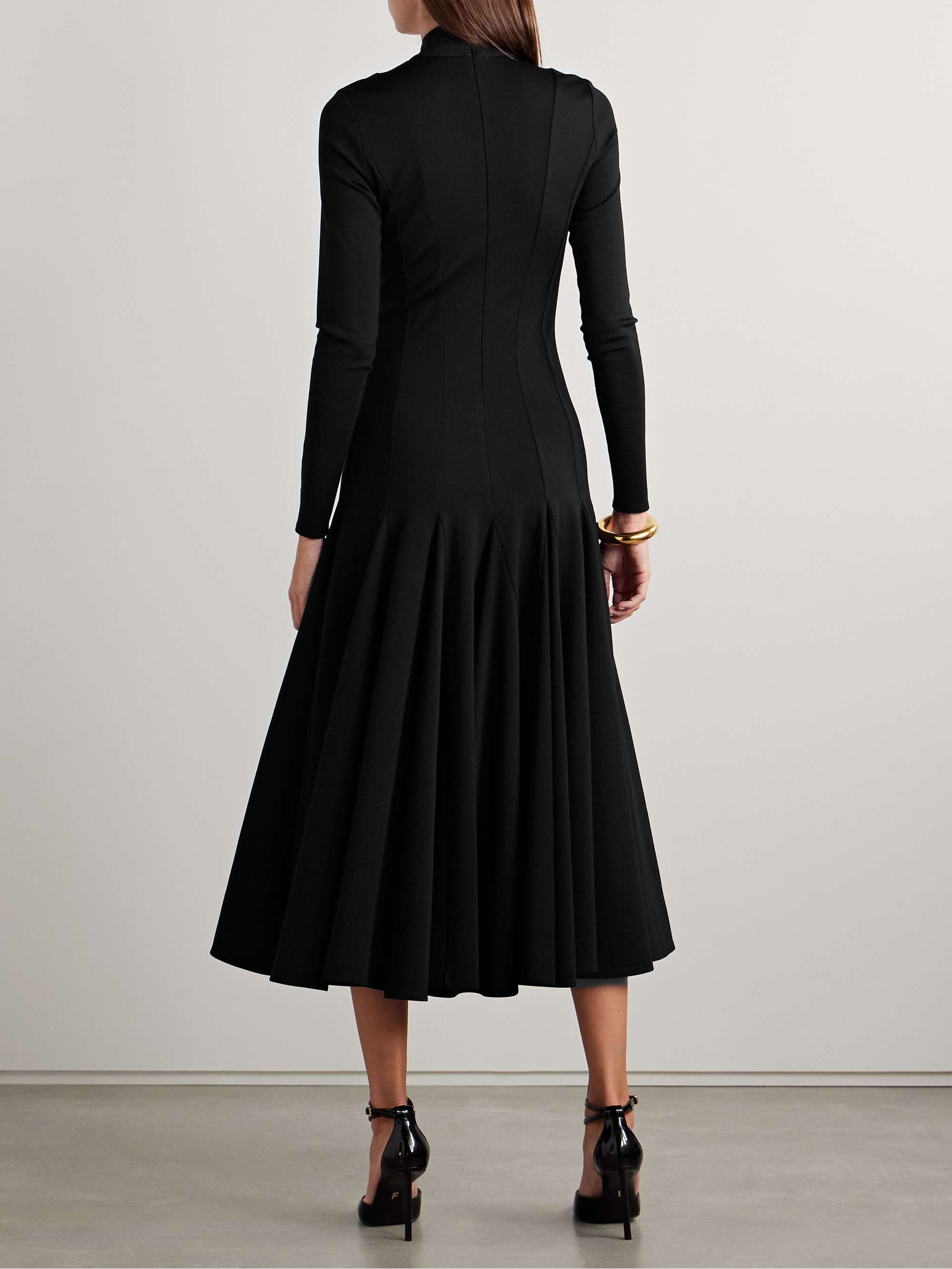 Elodie wool-blend jersey turtleneck midi dress view