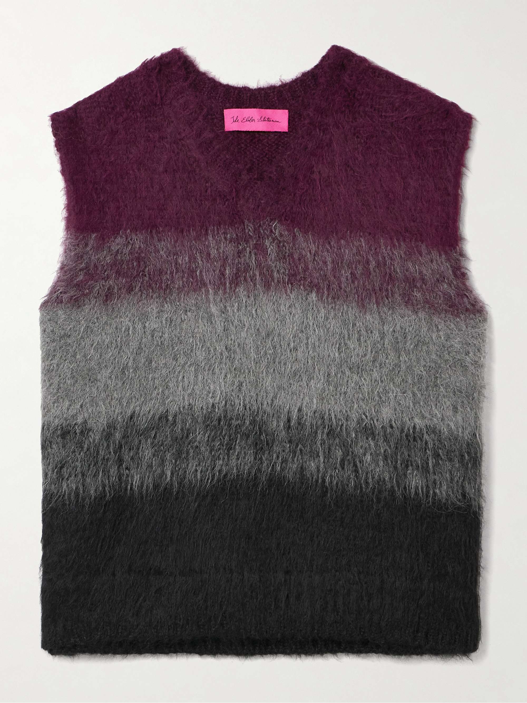 Thistle ombré brushed alpaca-blend vest view