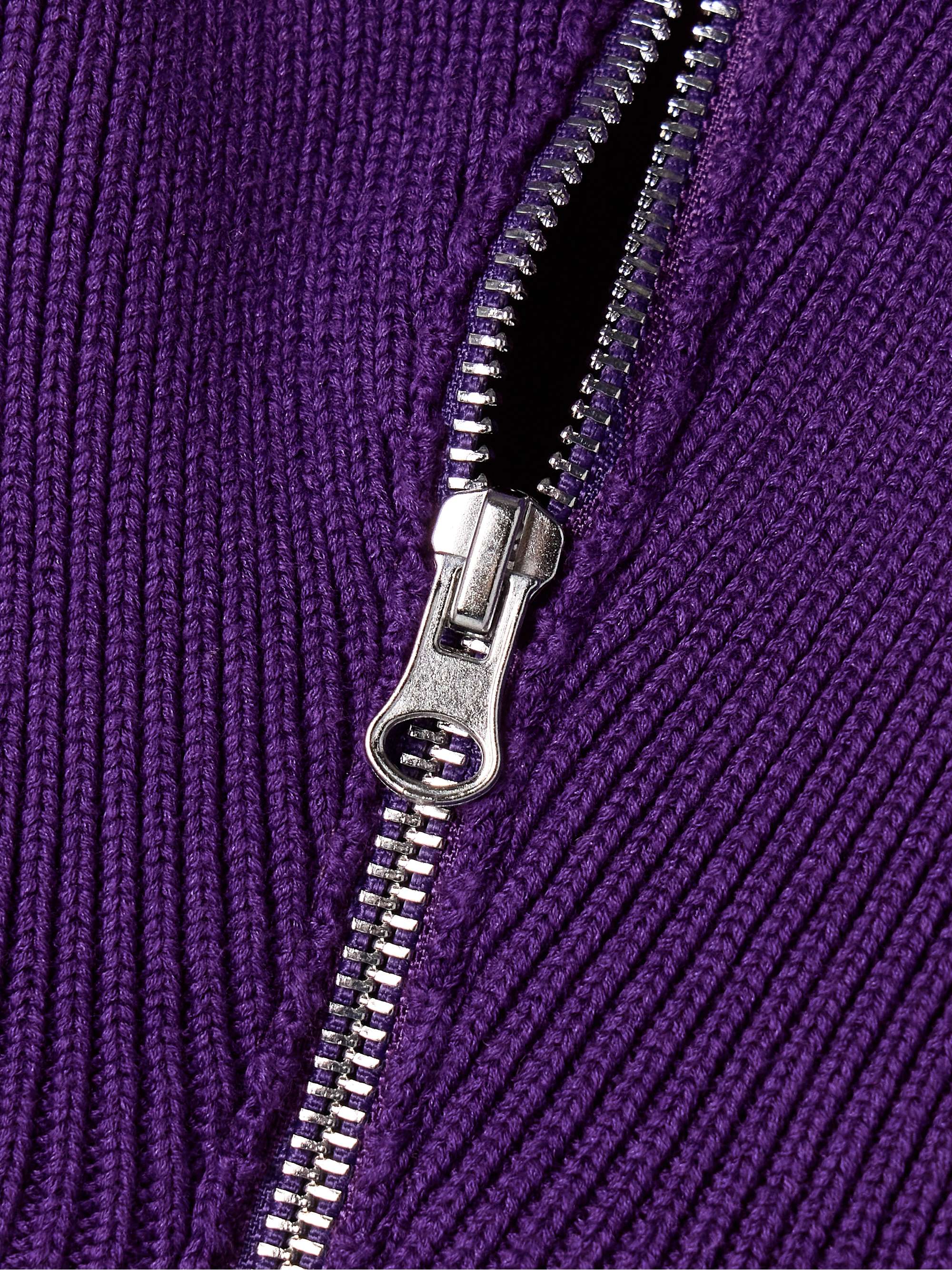 Chester ribbed cotton-blend half-zip sweater view