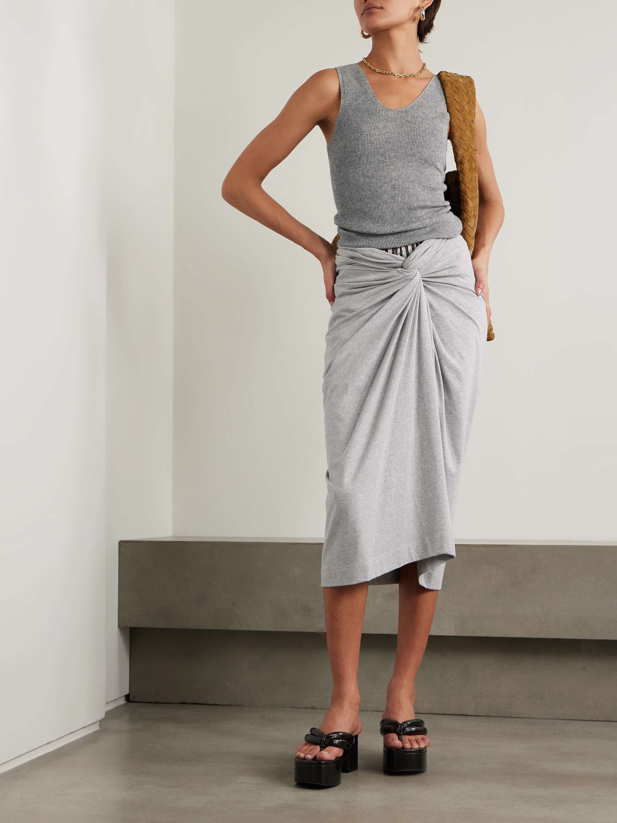 Delicash cashmere and silk-blend tank view