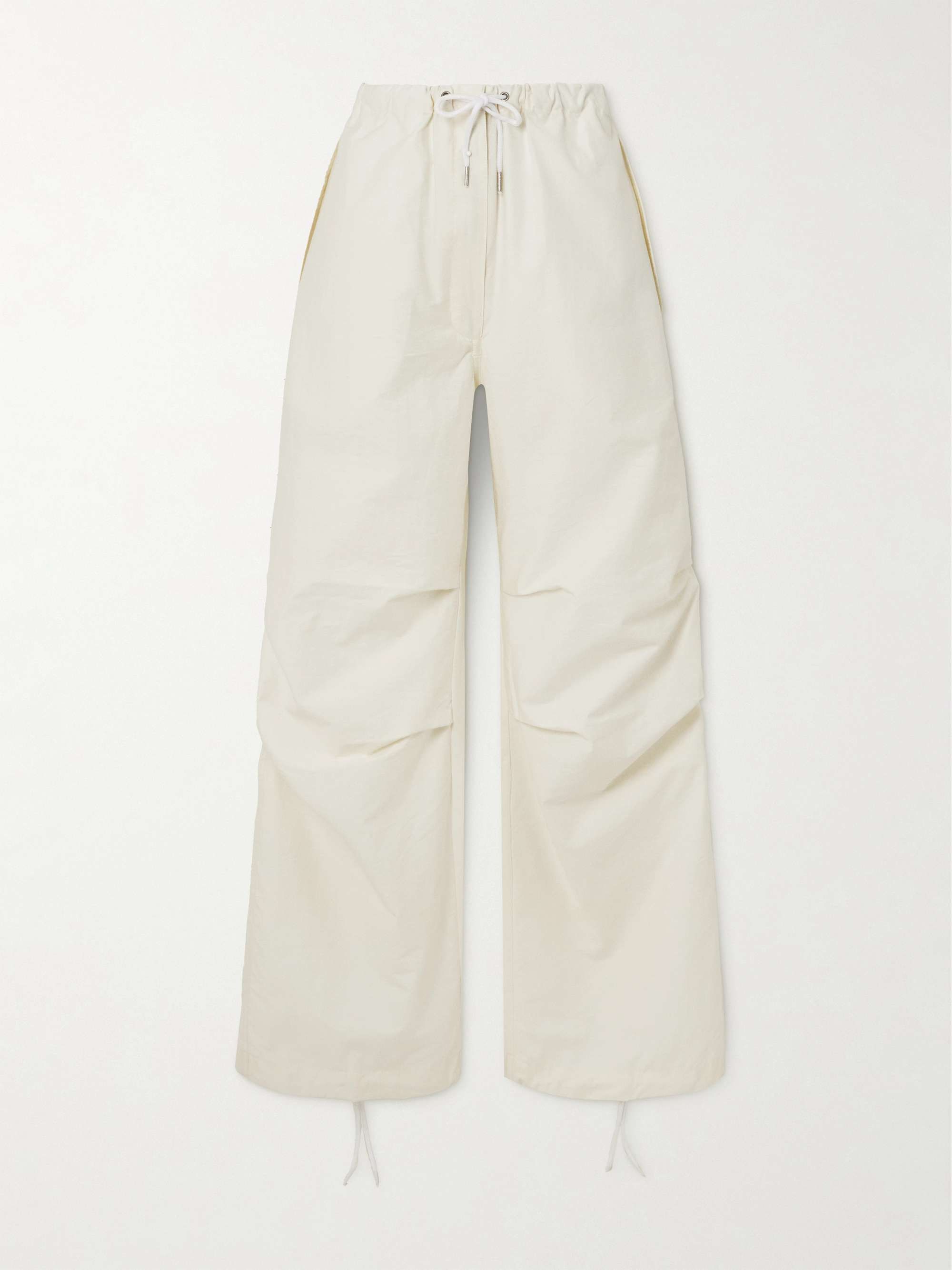 Cotton-blend wide-leg pants view