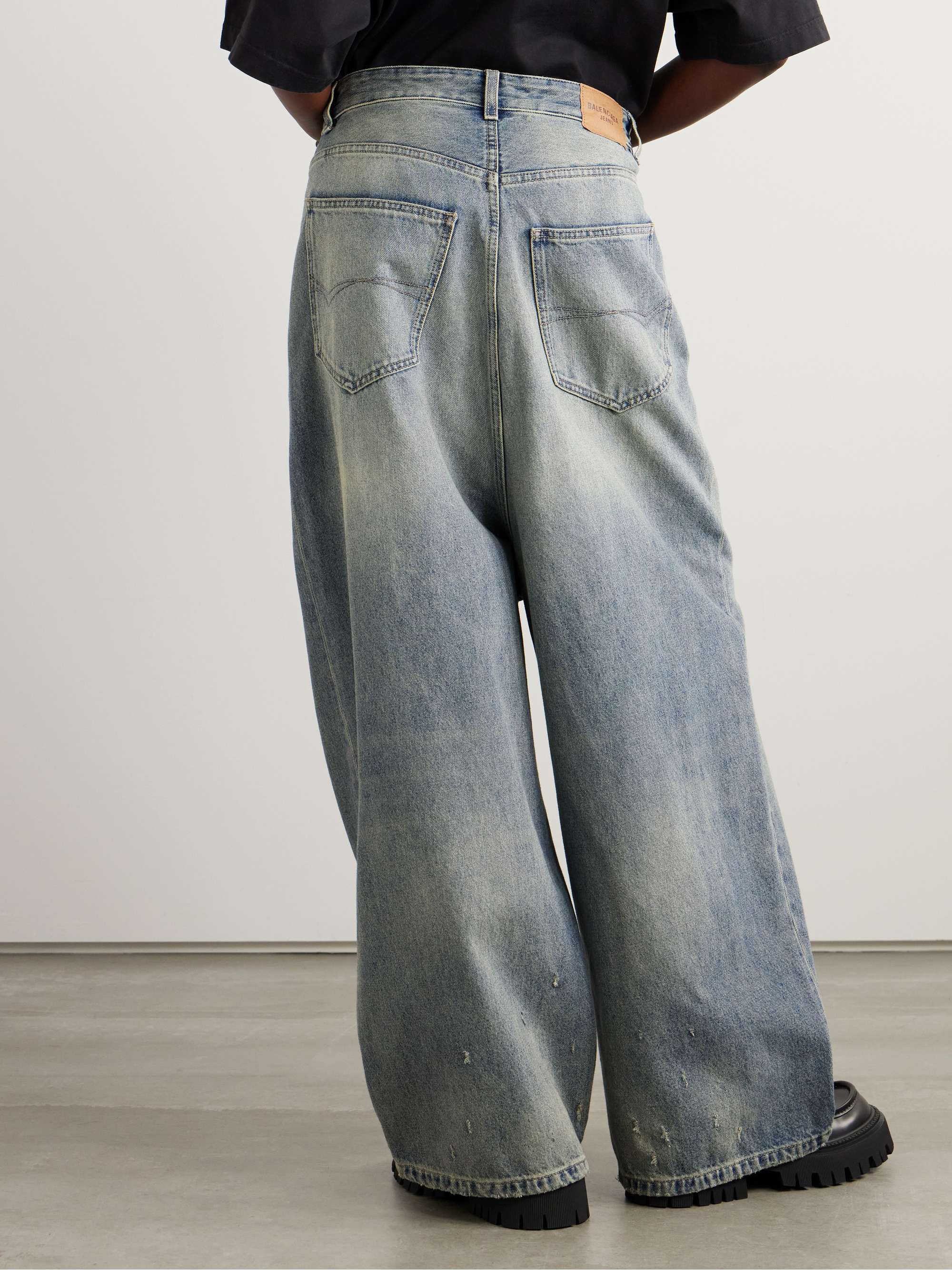 Distressed oversized jeans view