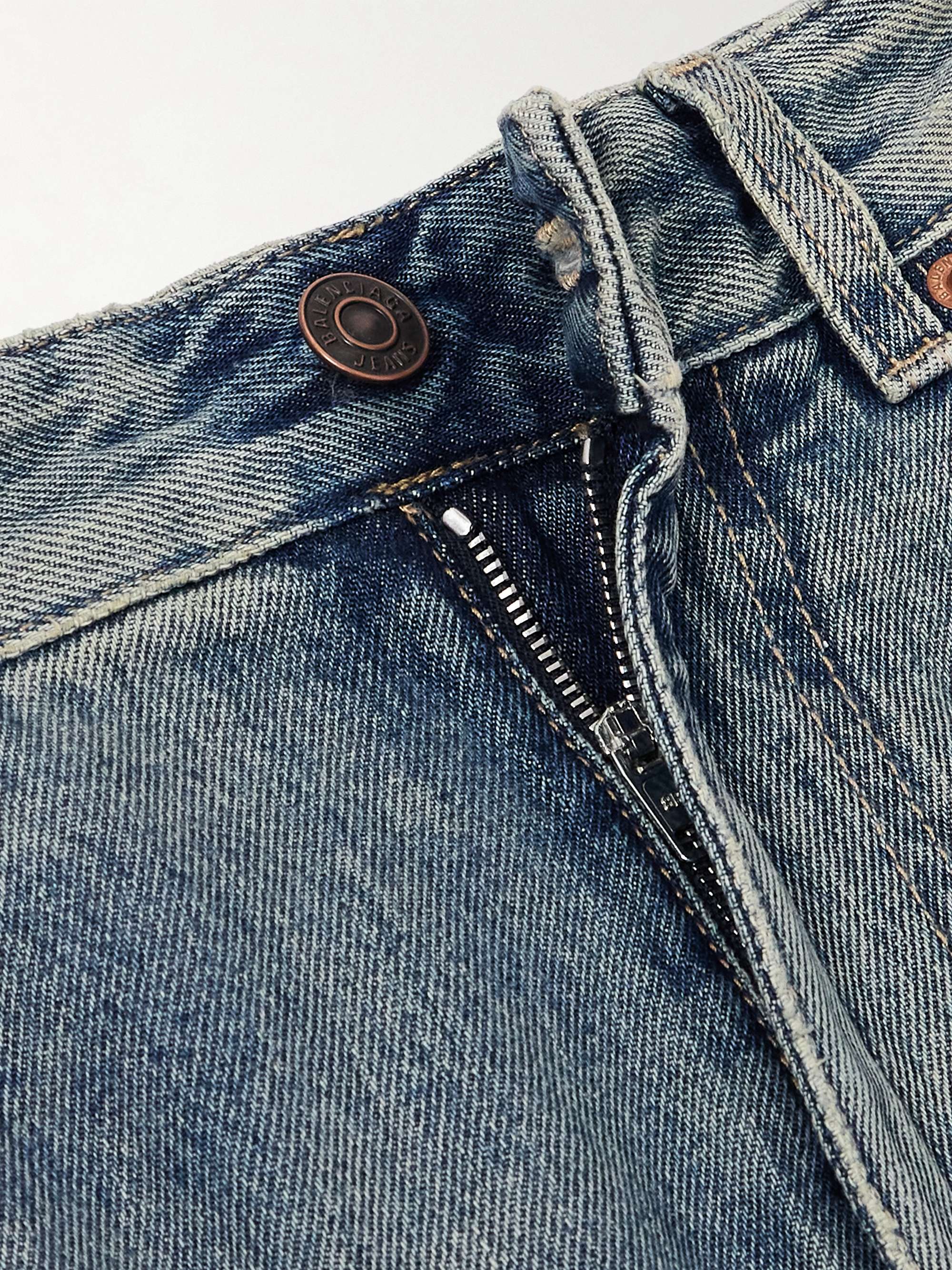 Distressed oversized jeans view