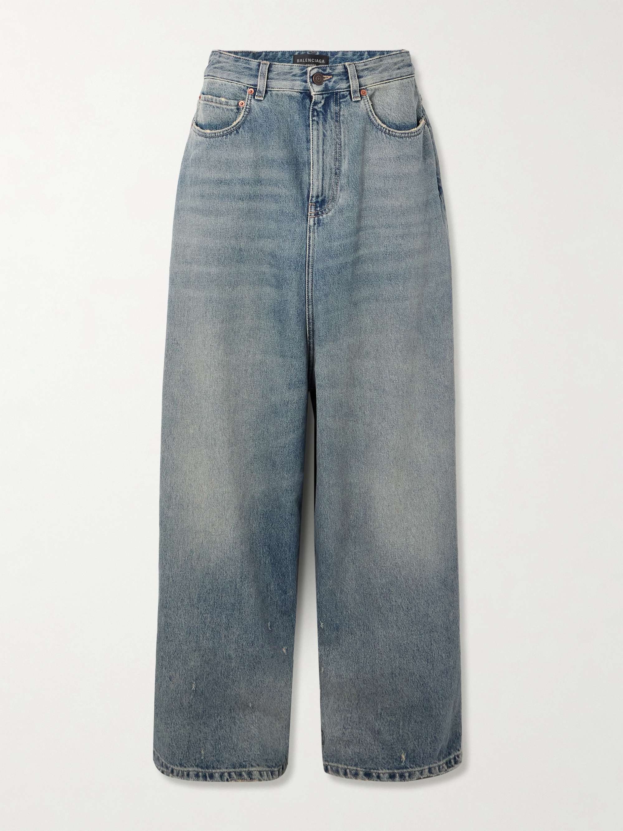 Distressed oversized jeans view