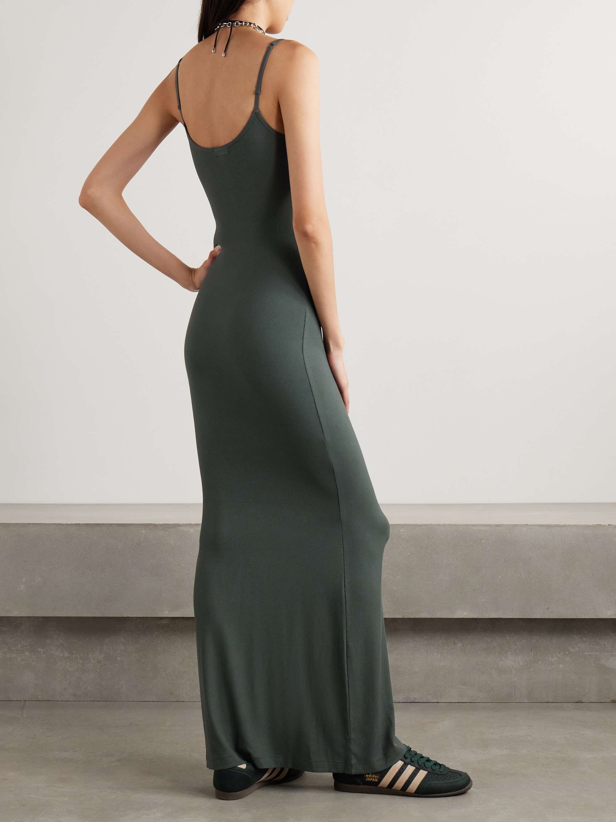 Soft Lounge Ribbed Long stretch-modal slip dress view