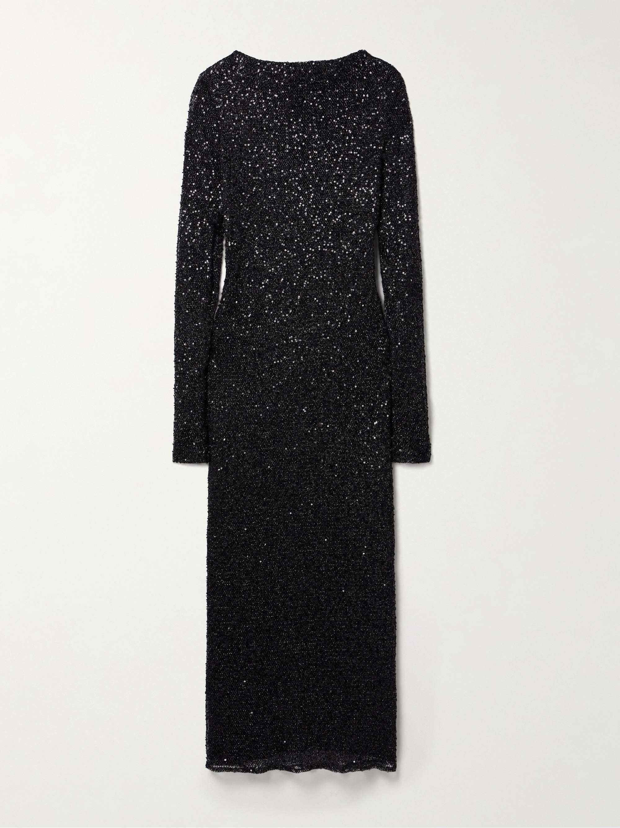 Marlowe embellished metallic knitted midi dress view