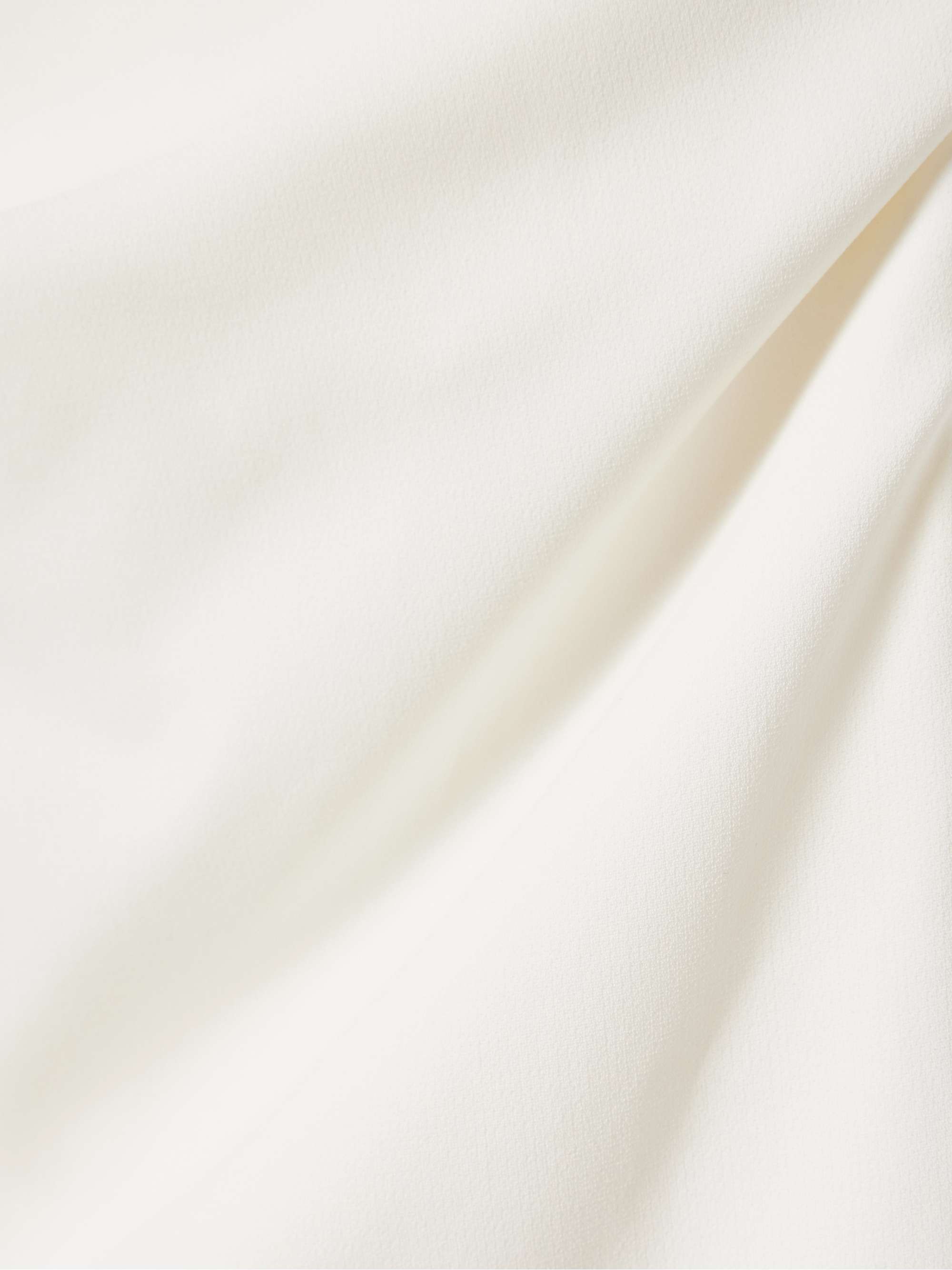 Felicity strapless layered ruched crepe top view