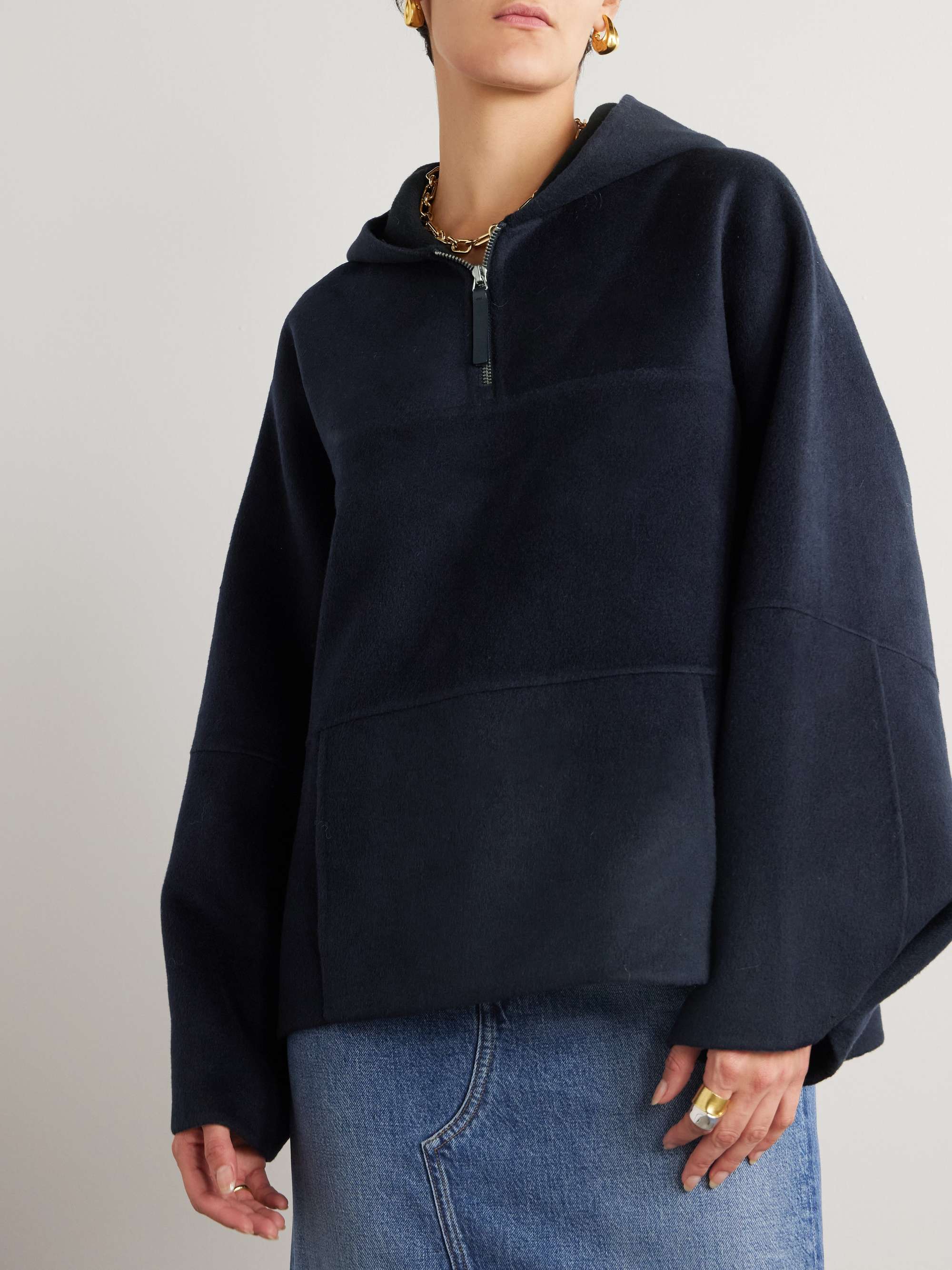 Isaac oversized wool-blend felt hoodie view