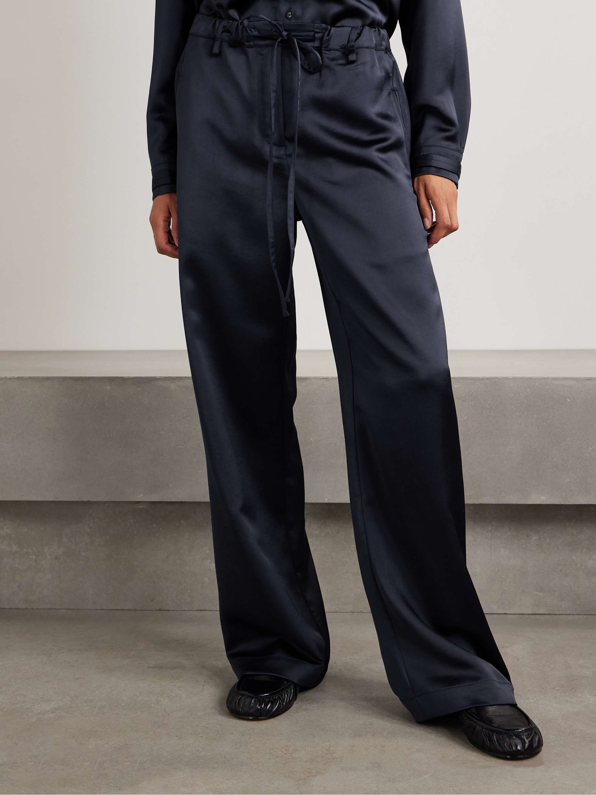 Magnus satin wide-leg pants view