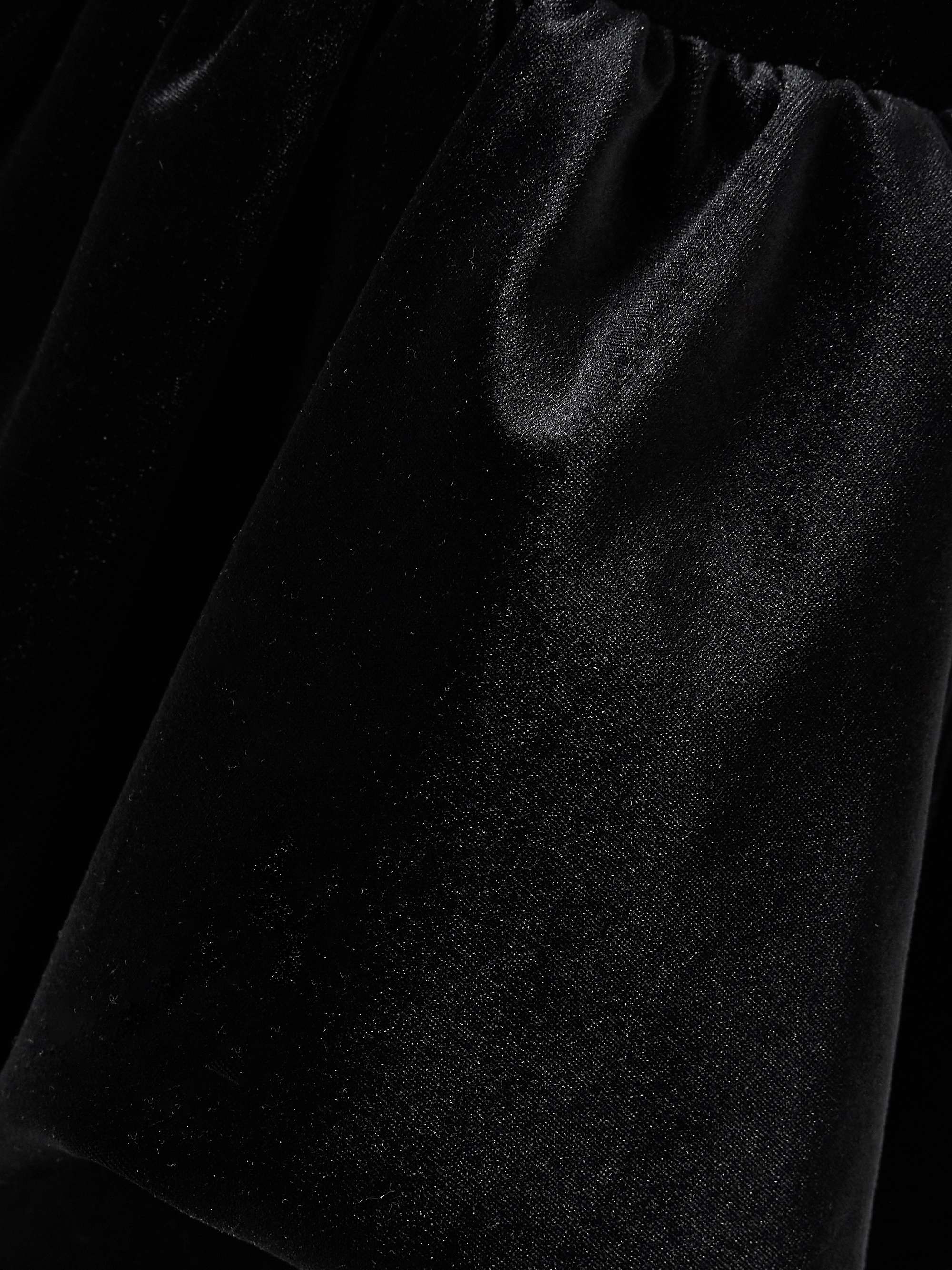Strapless cutout velvet peplum maxi dress view