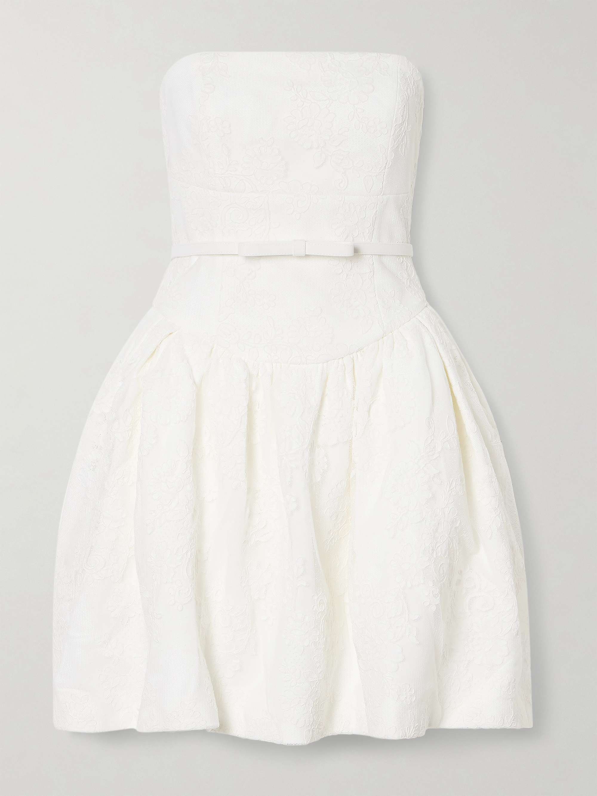 Strapless lace mini dress view