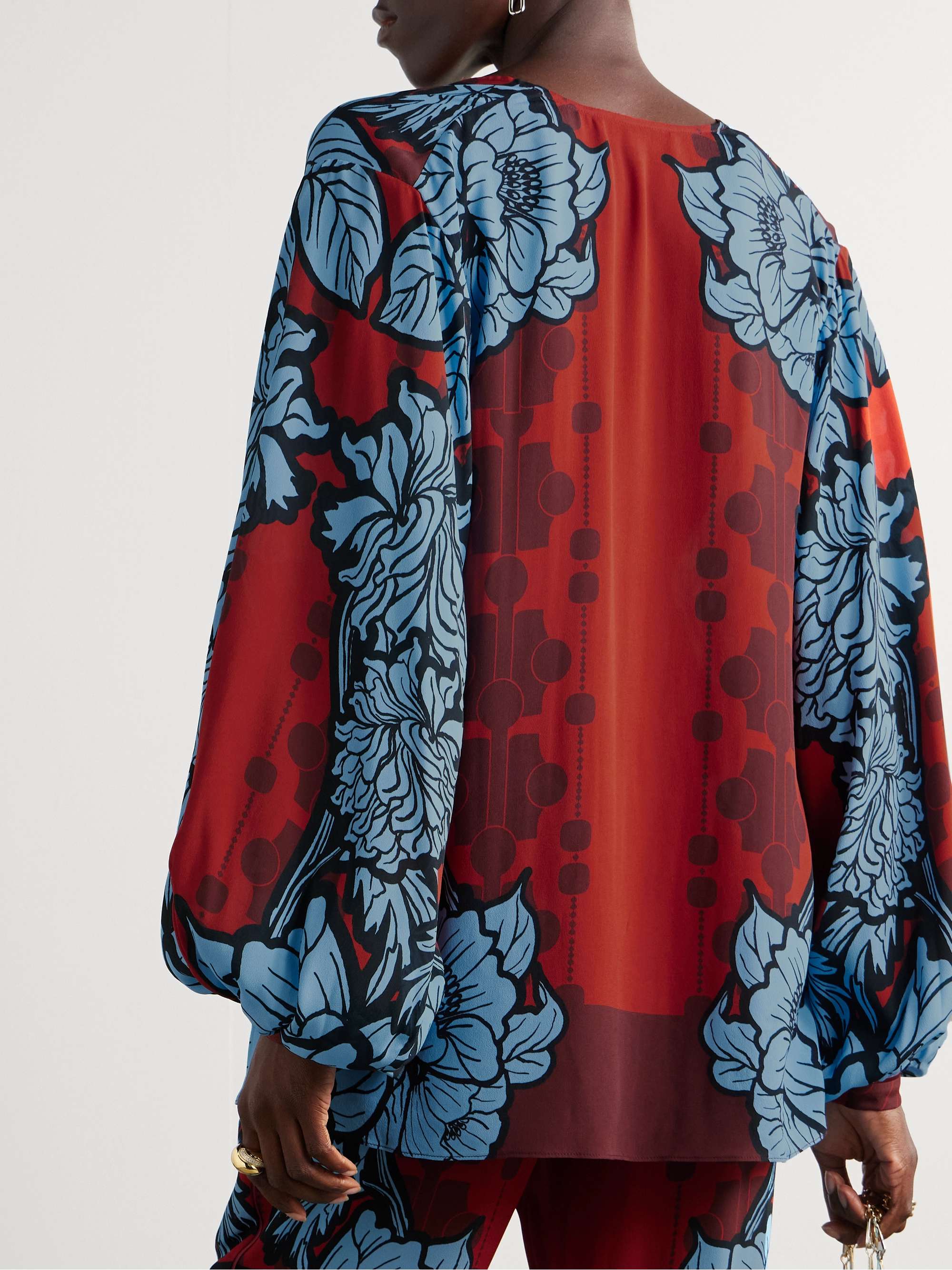 Stellan floral-print crepe de chine blouse view