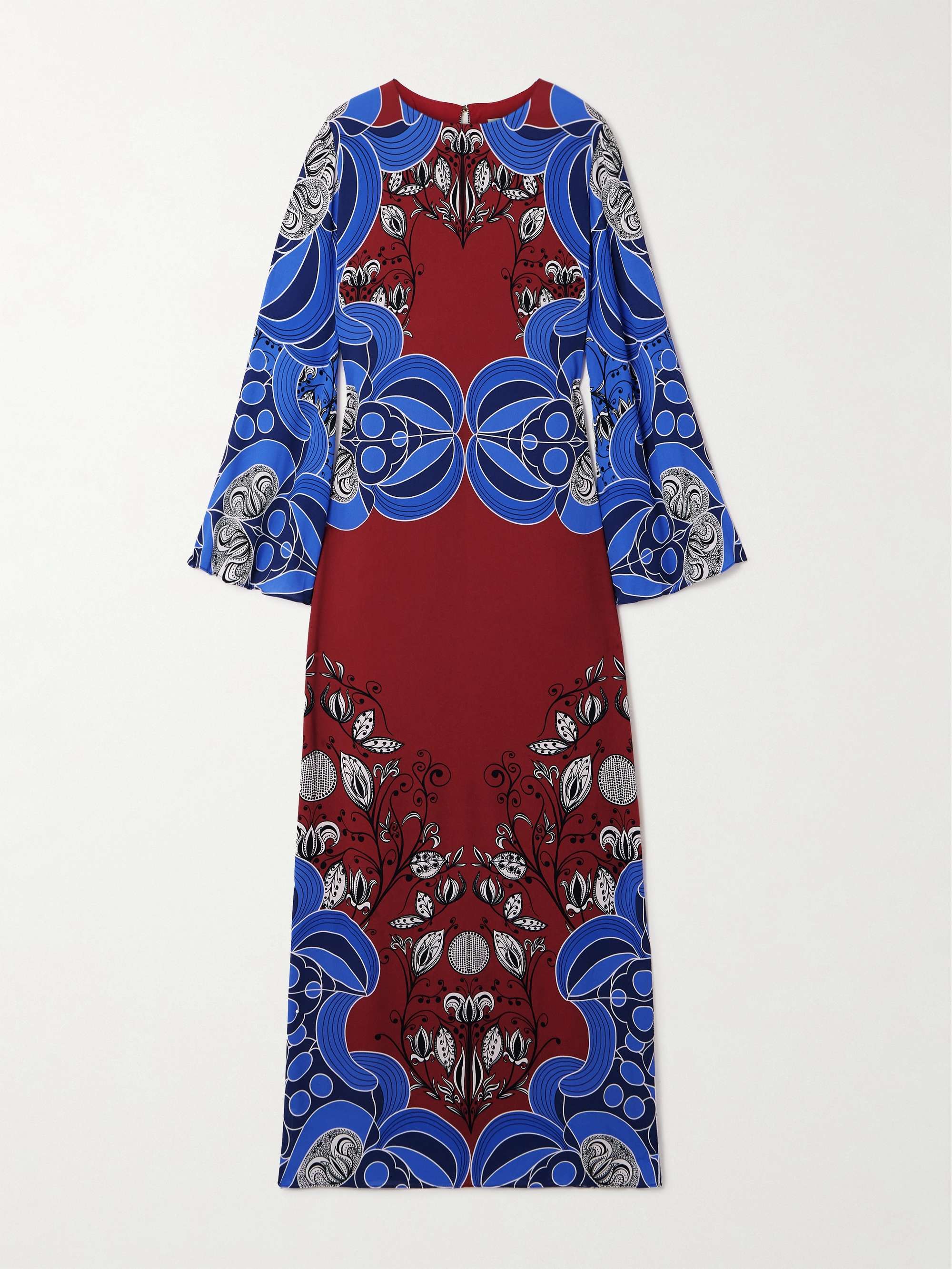 Capucine printed crepe maxi dress view