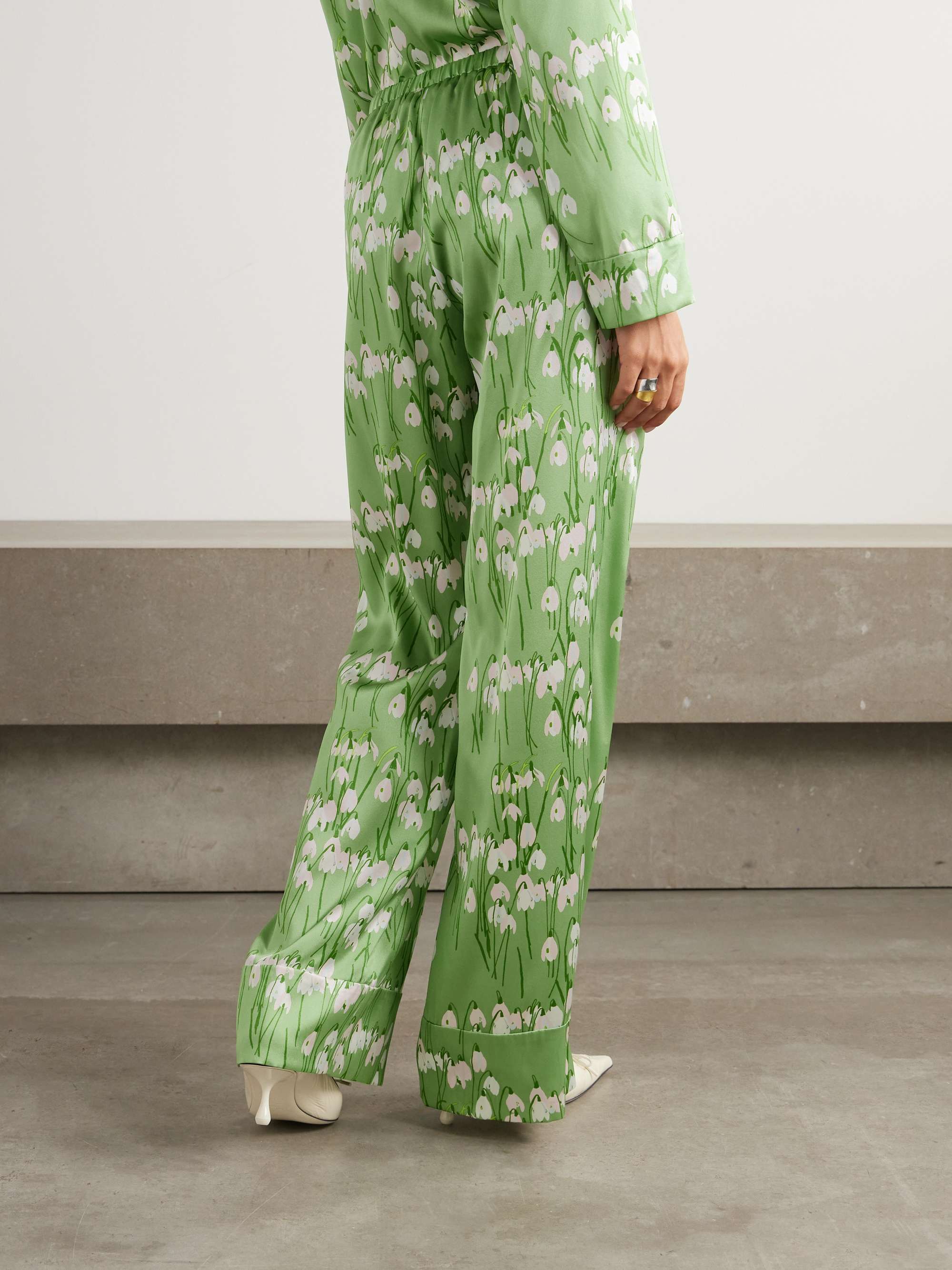 Louis floral-print silk-blend pajama pants view