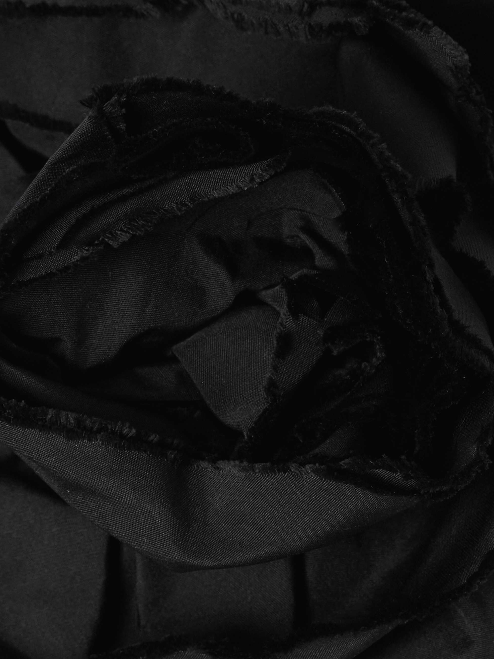 Lena cropped appliquéd taffeta bustier top view