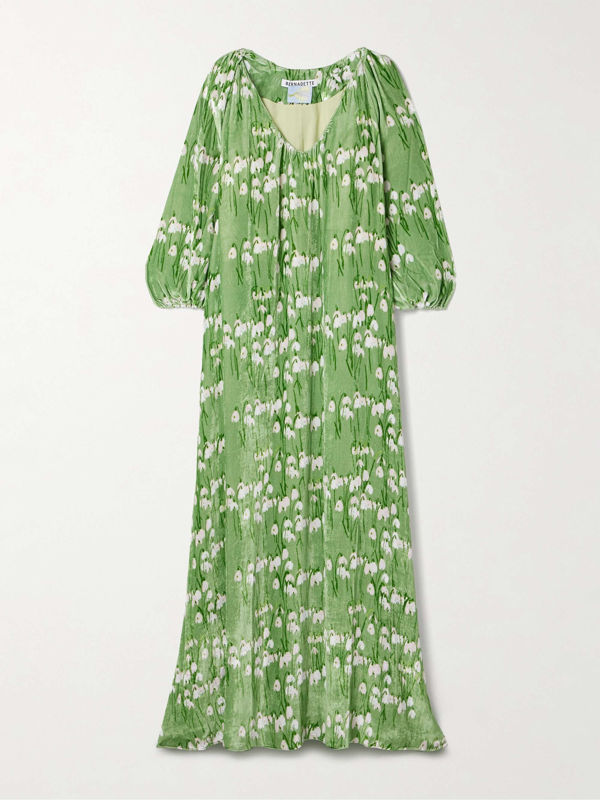 Georgio floral-print velvet maxi dress view