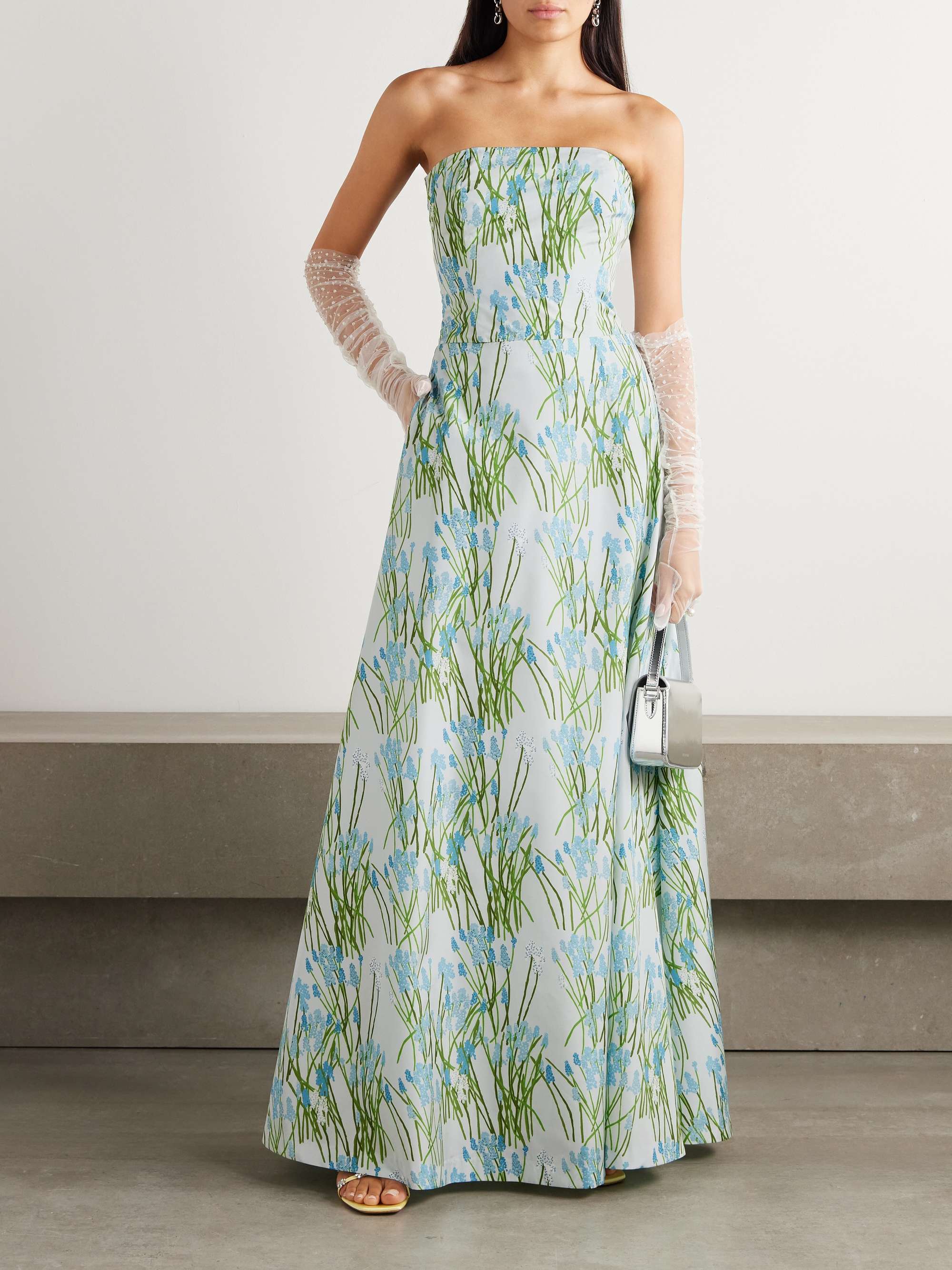 Leanne floral-print woven maxi skirt view
