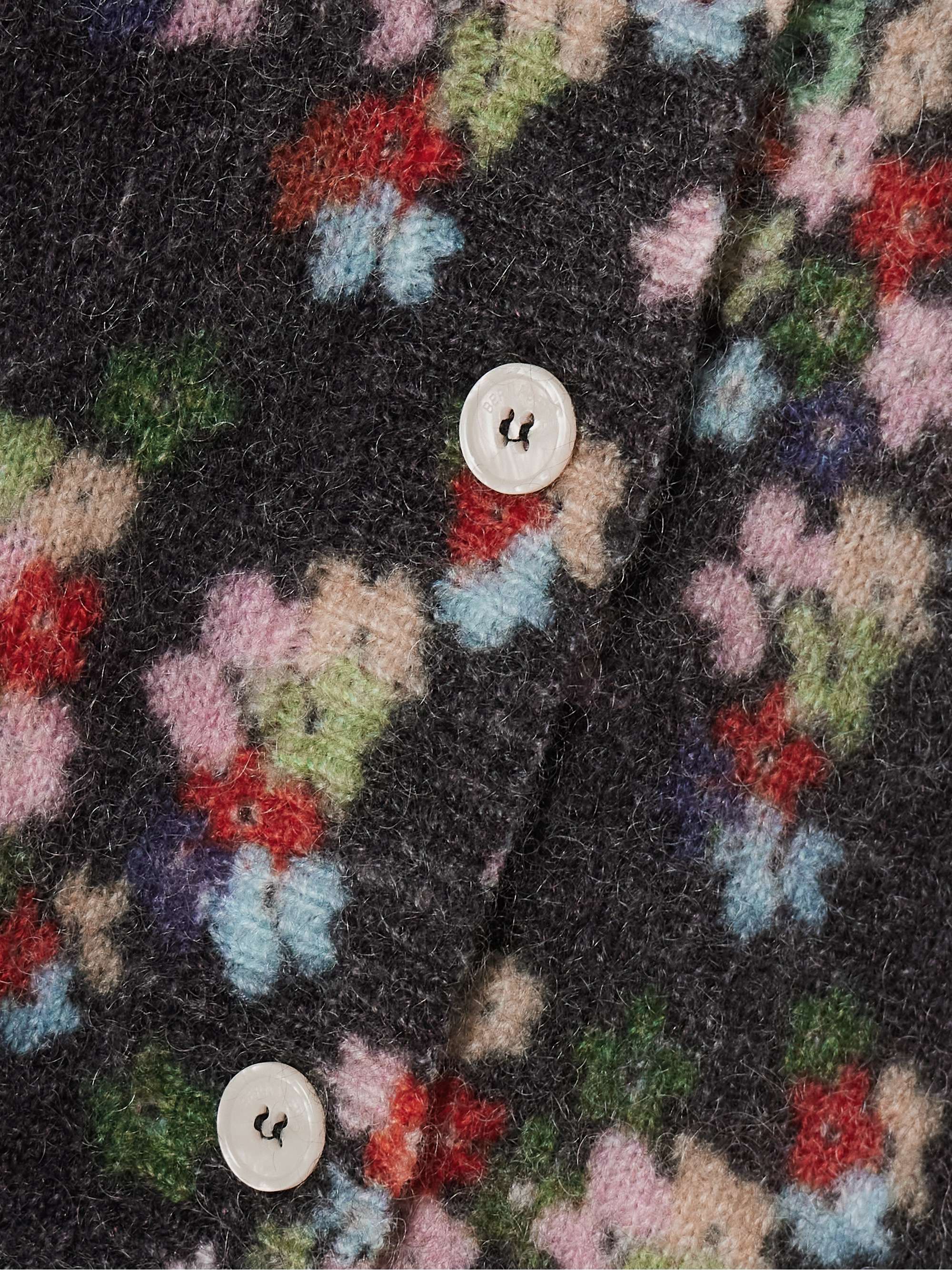 Violetta floral-print mohair-blend cardigan view