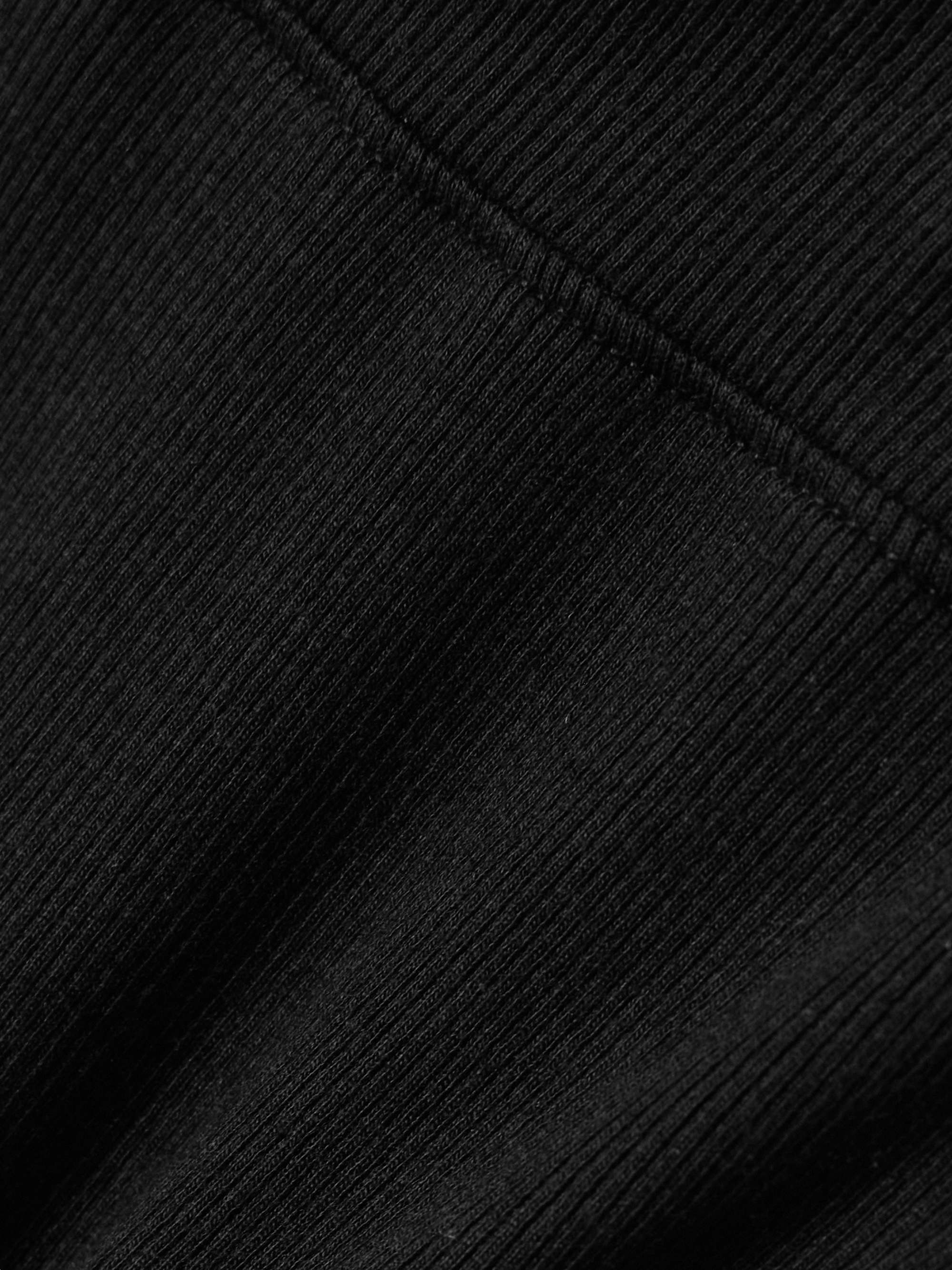 Ribbed stretch-cotton and modal-blend jersey leggings view
