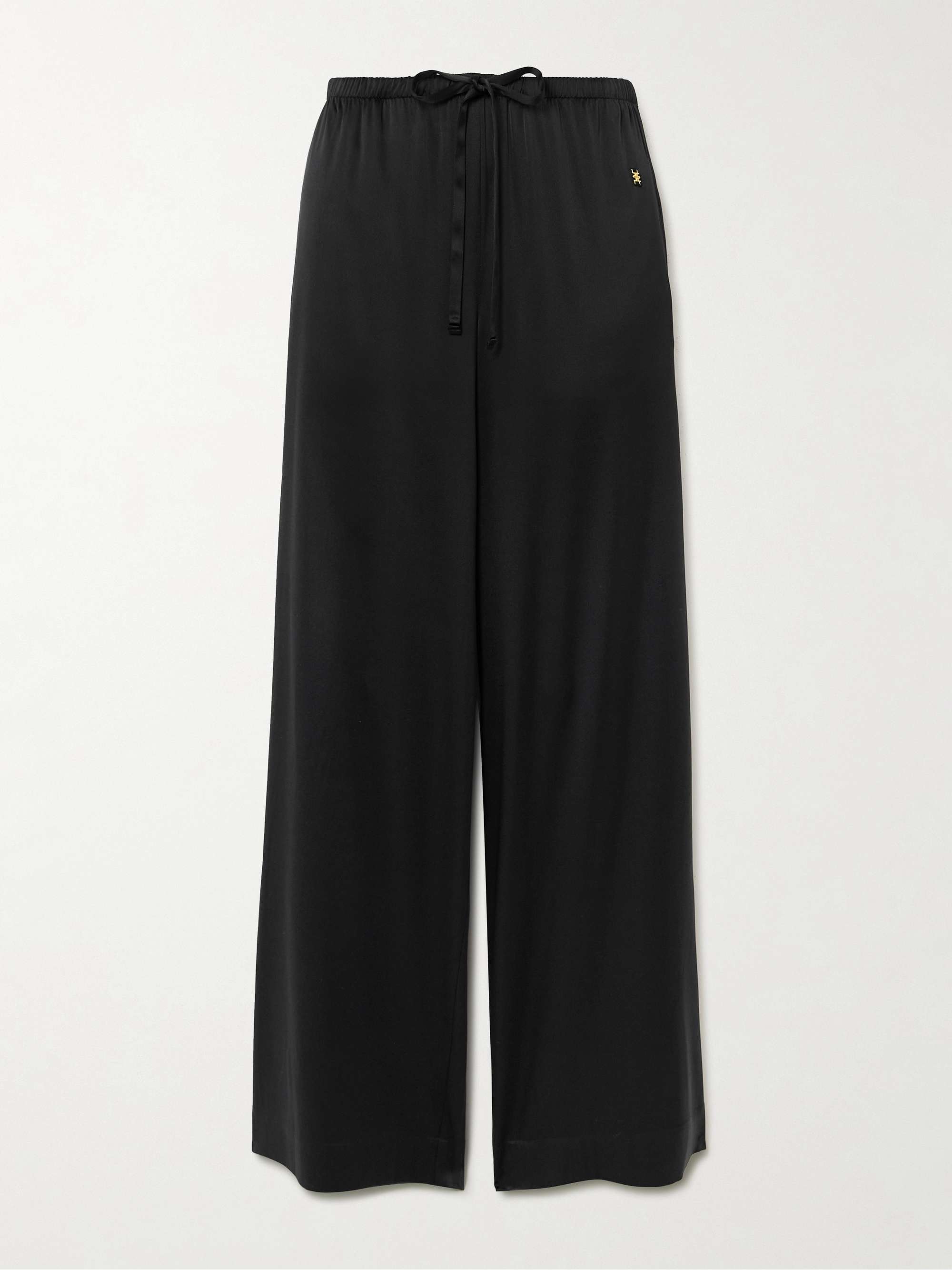 Brody silk-satin wide-leg pants view
