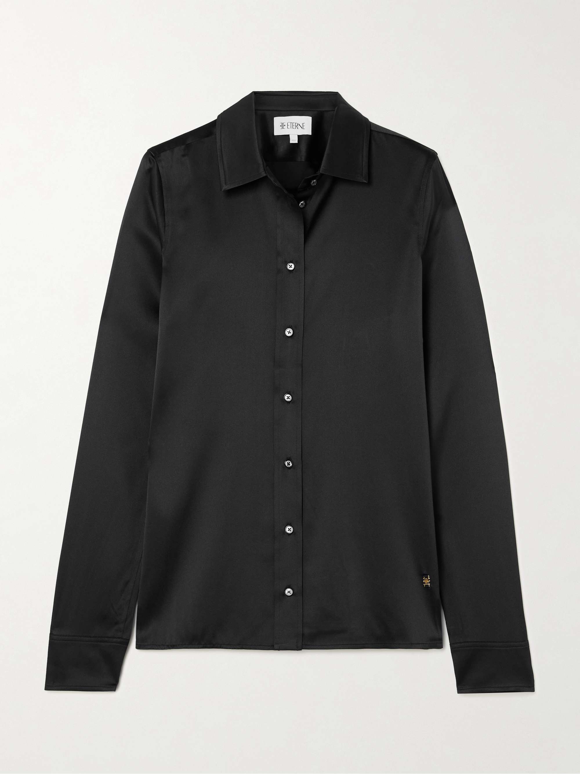 Constance silk-satin shirt view