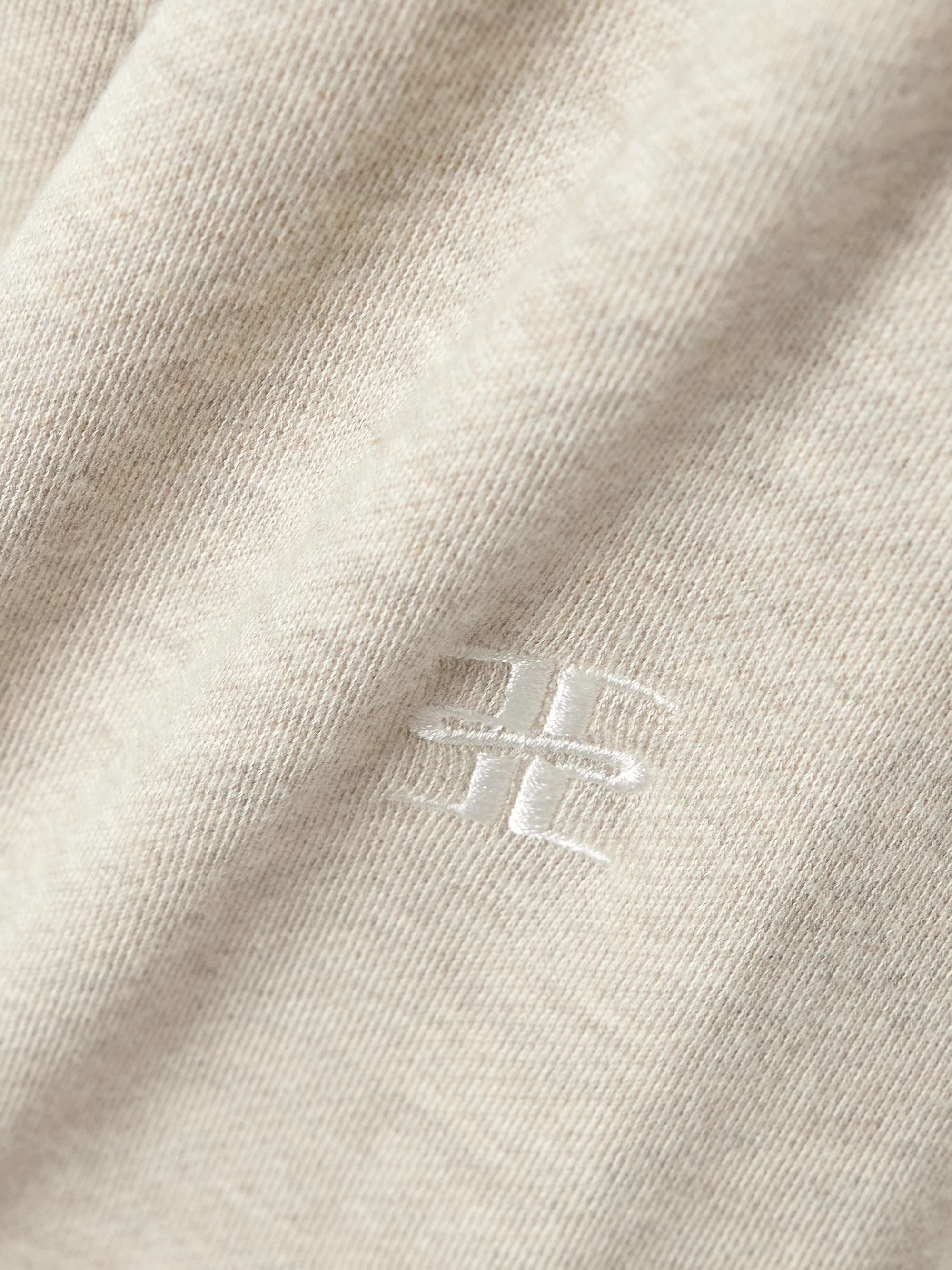 Embroidered cotton-blend jersey straight-leg track pants view