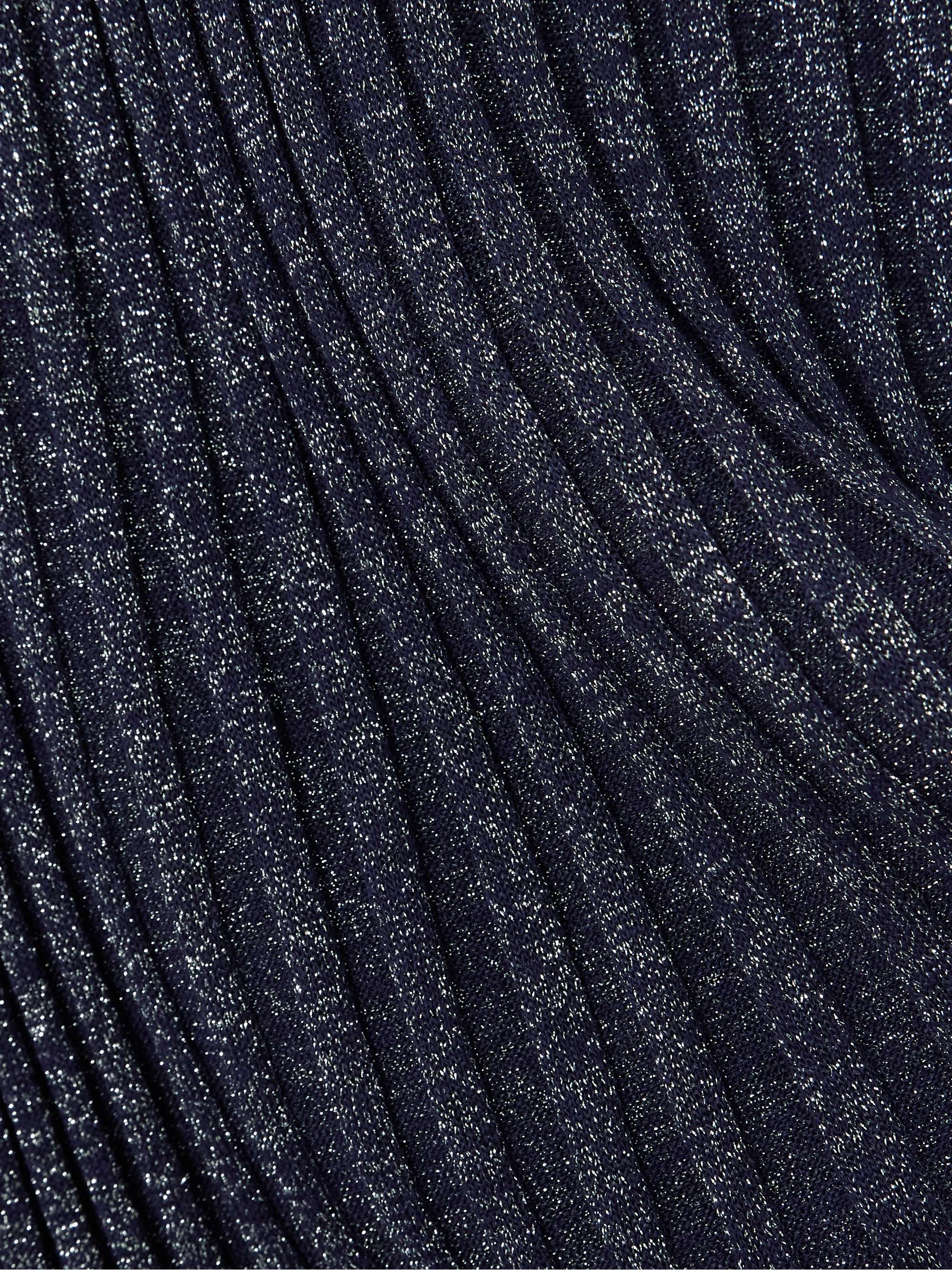 Ribbed lurex midi dress view