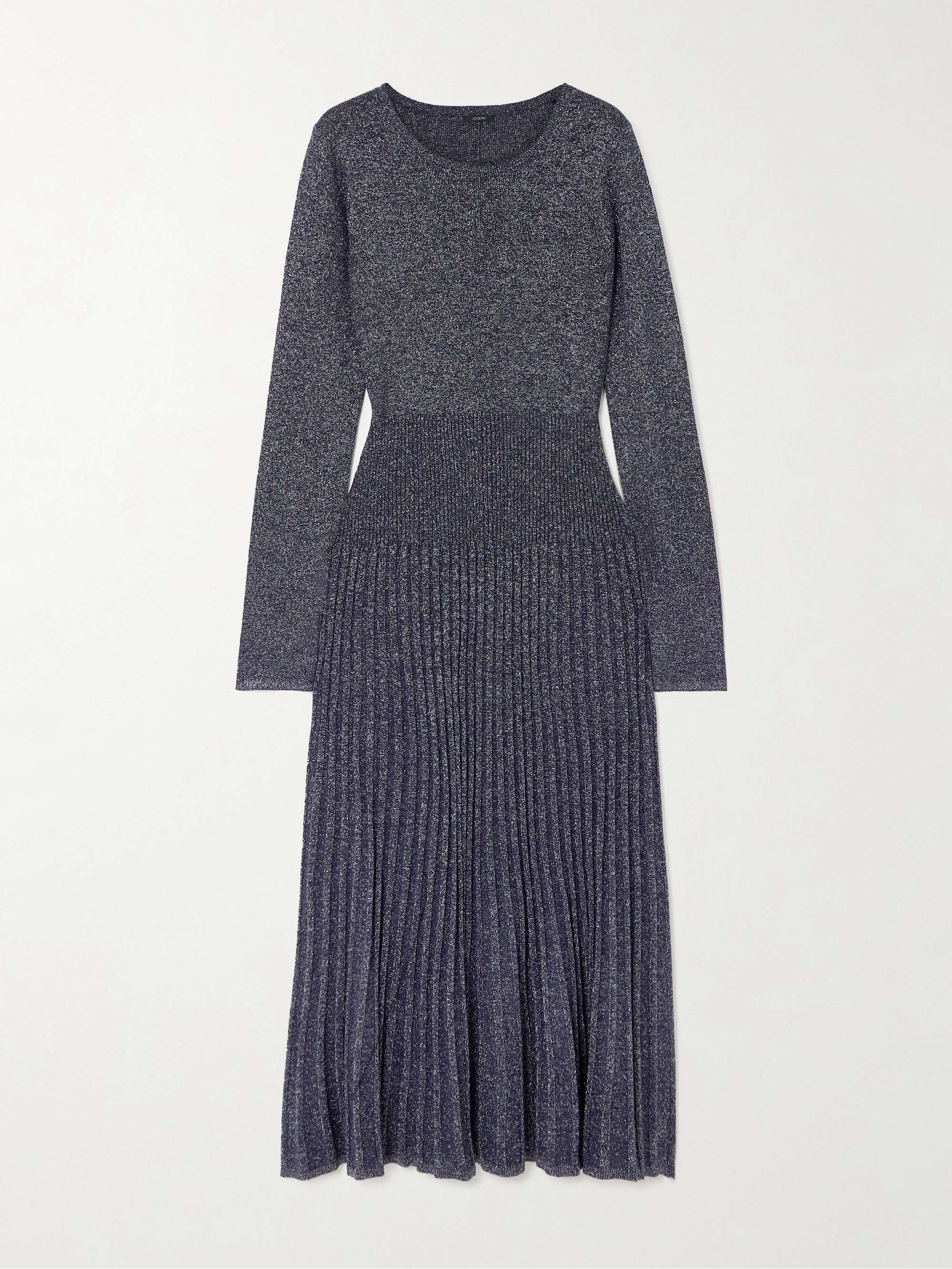 Ribbed lurex midi dress view