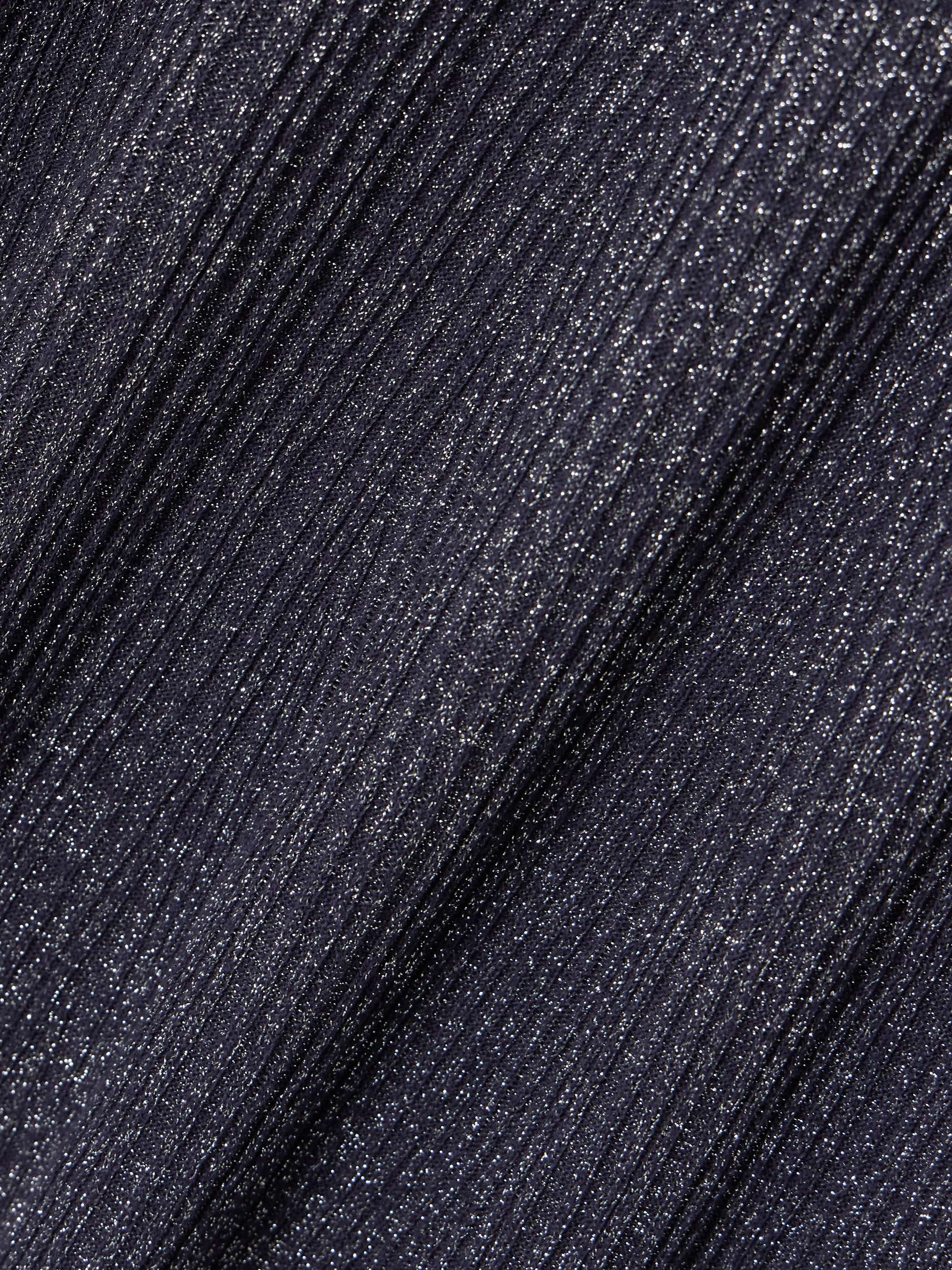 Pleated lurex midi skirt view