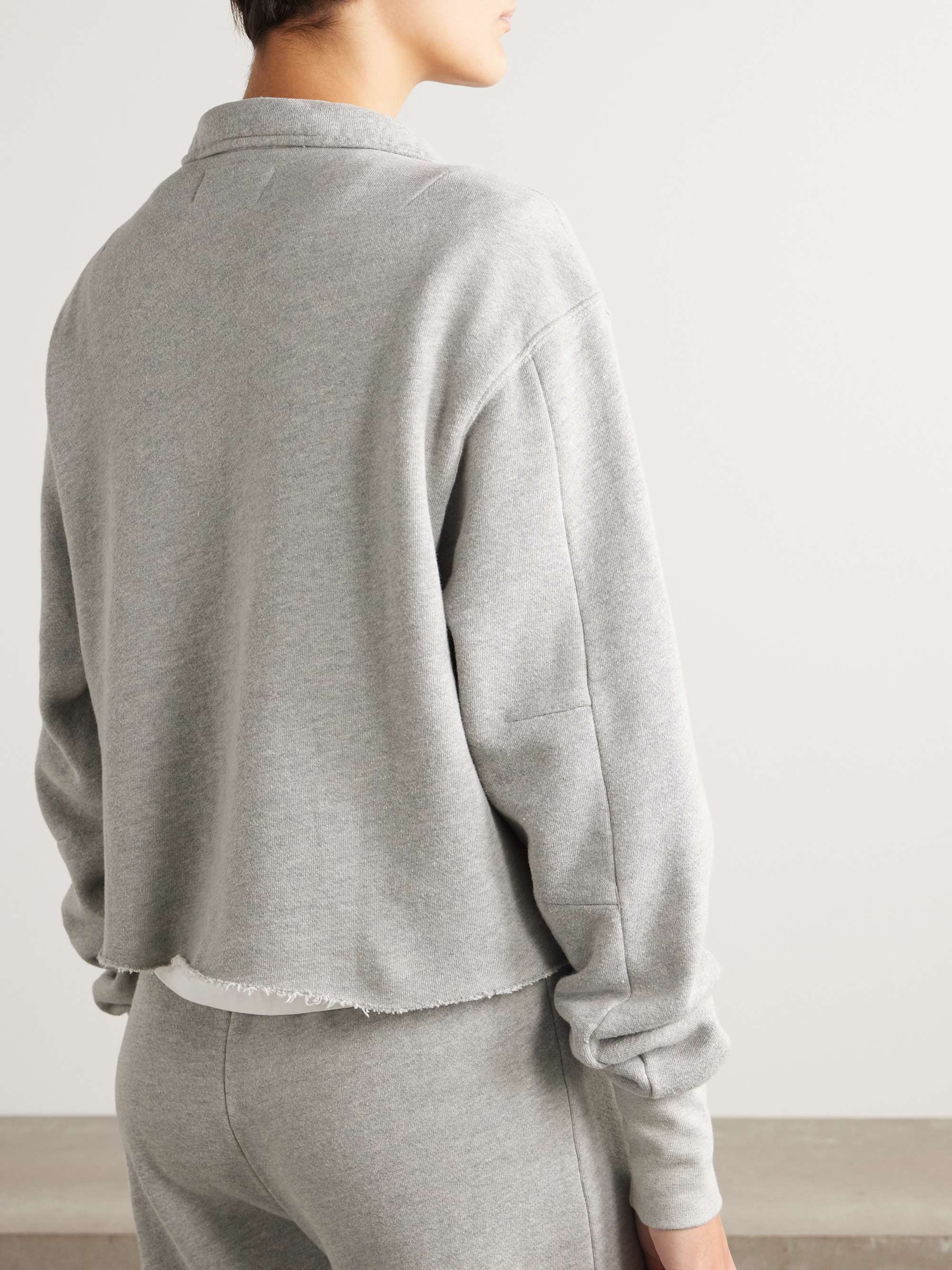 Haley cropped cotton-jersey sweatshirt view