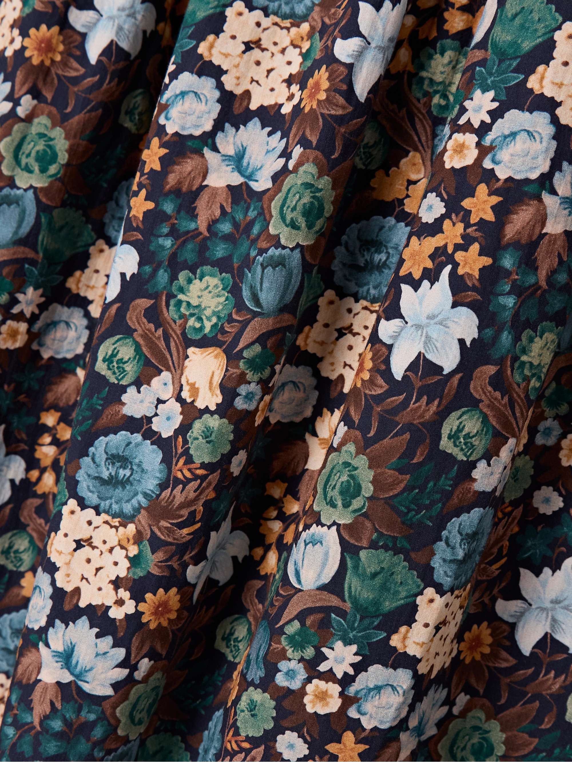 Sabia shirred floral-print organic cotton-poplin mini dress view