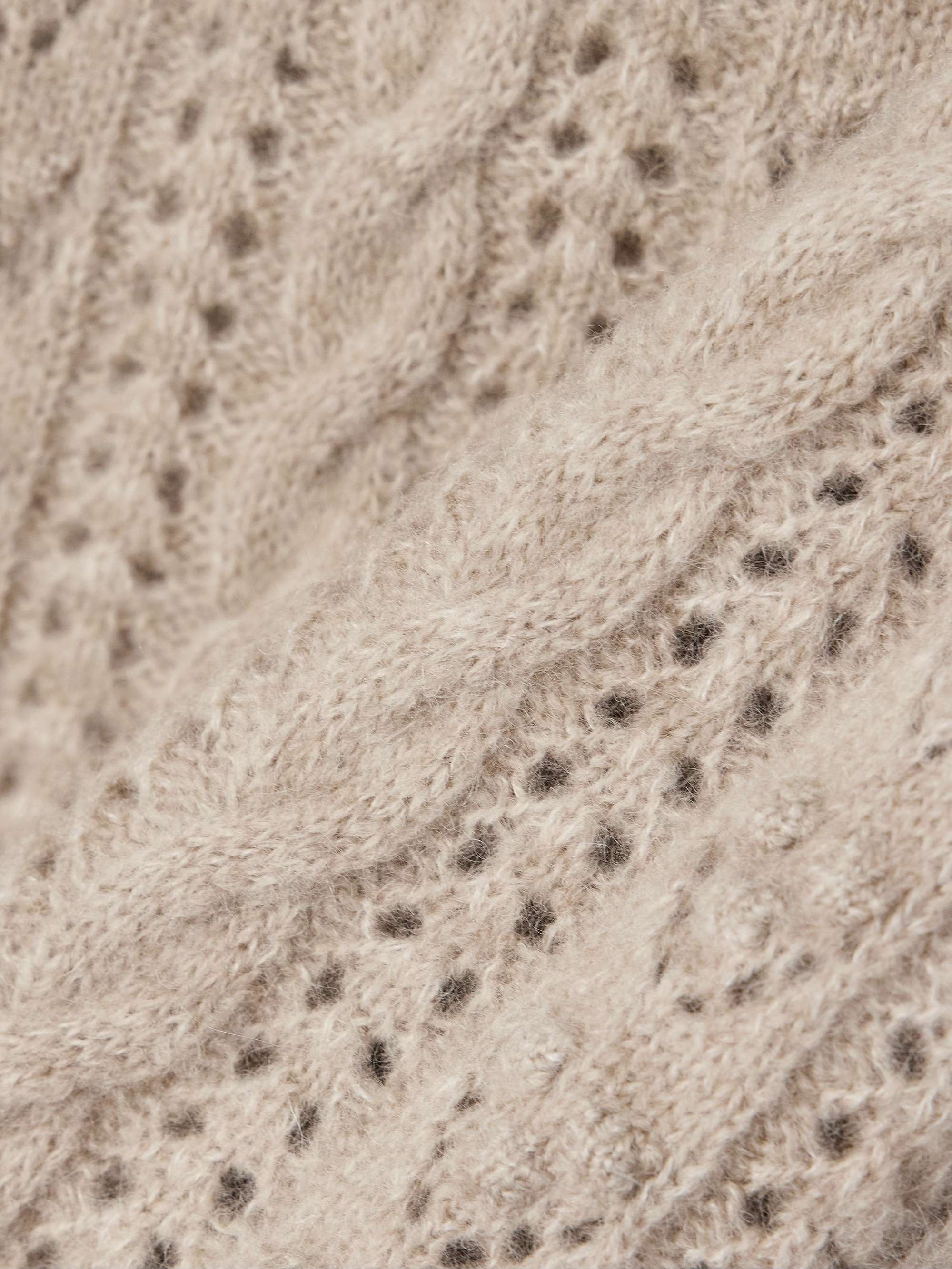 Langley cable and pointelle-knit alpaca-blend sweater view