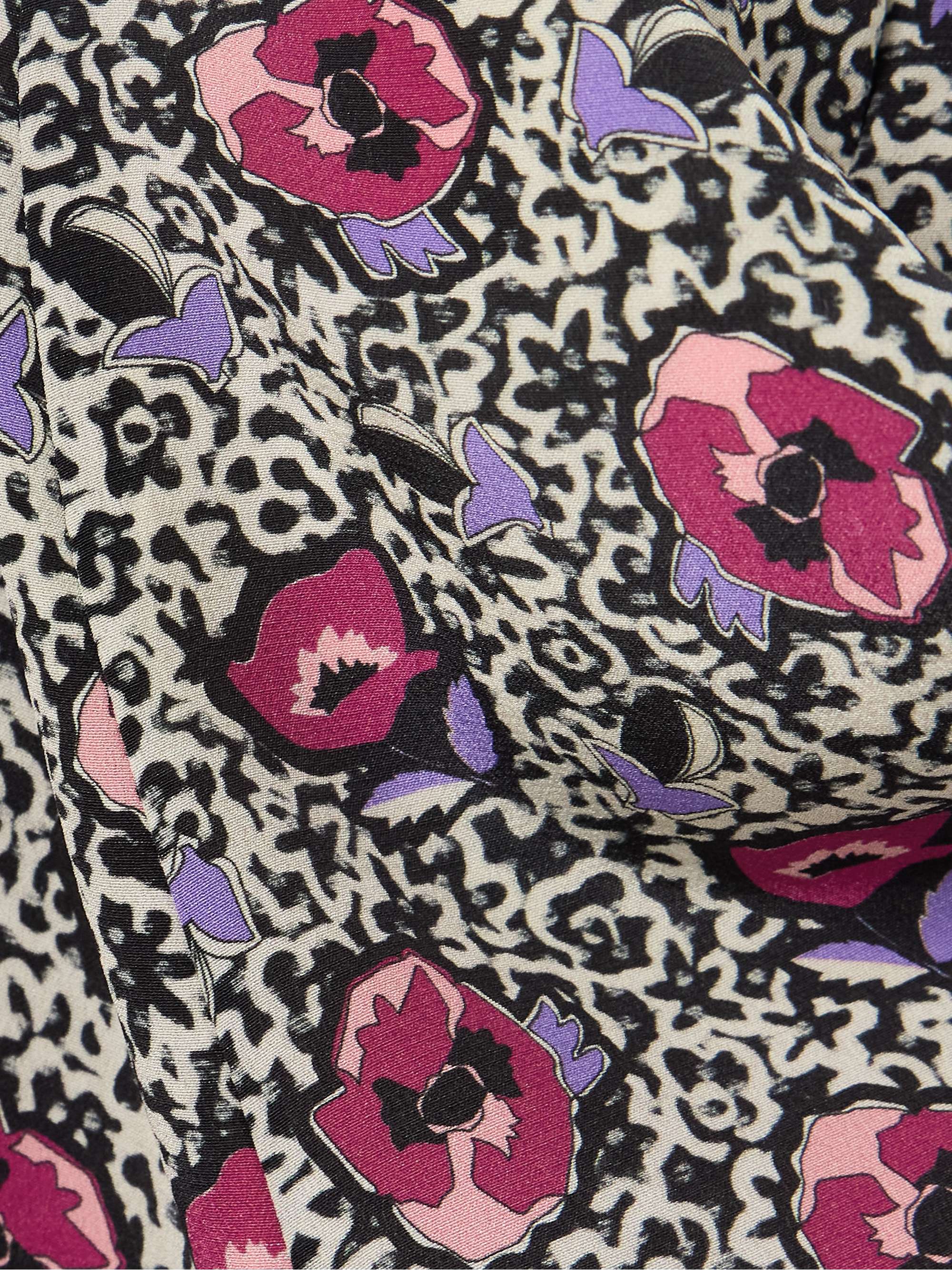 Flora Mar tasseled floral-print silk crepe de chine midi dress view